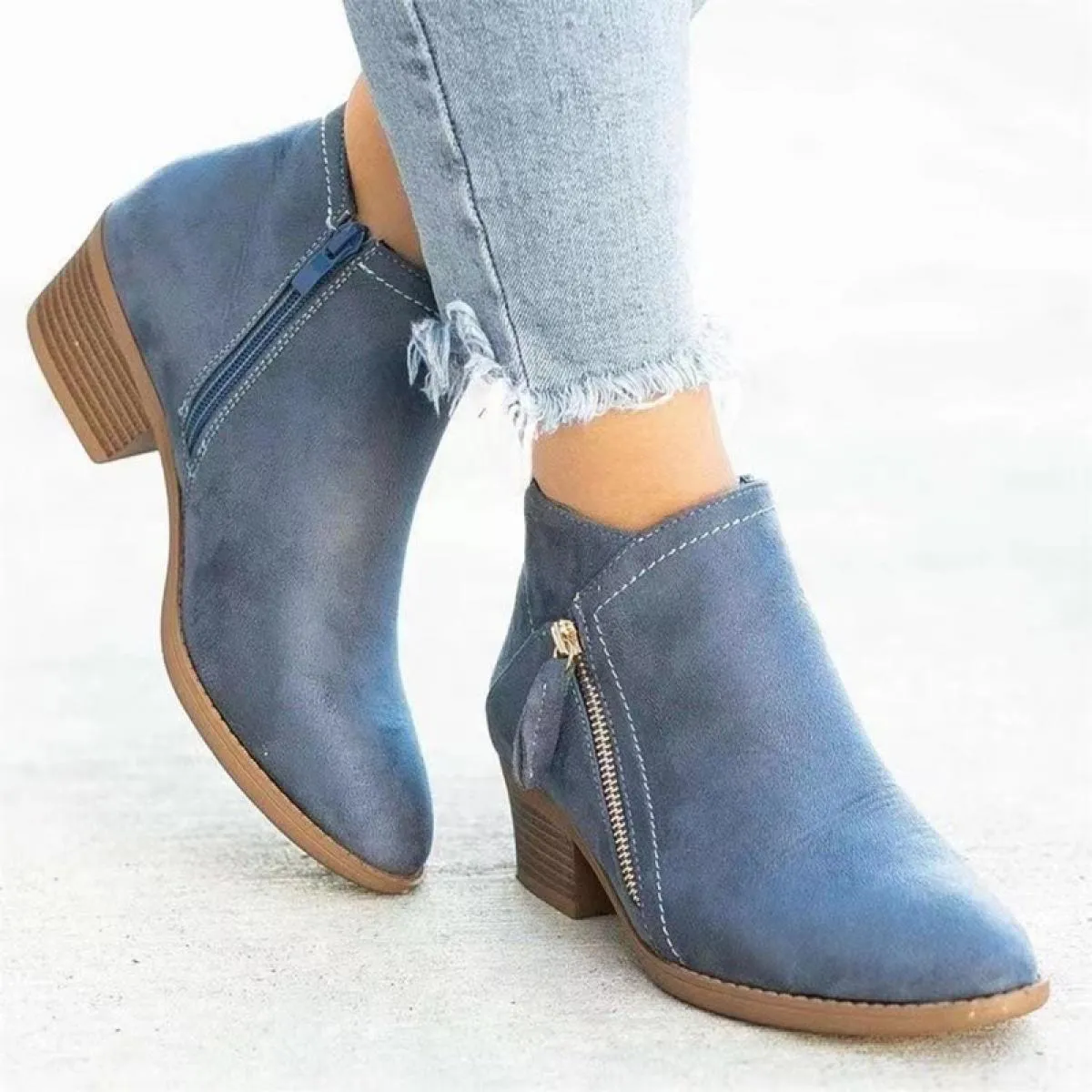 2023 Donna Roma Chelsea Stivali Tacchi bassi Scarpe Chunky Pelle scamosciata Caviglia Inverno Nuovo designer Stivali gladiatore