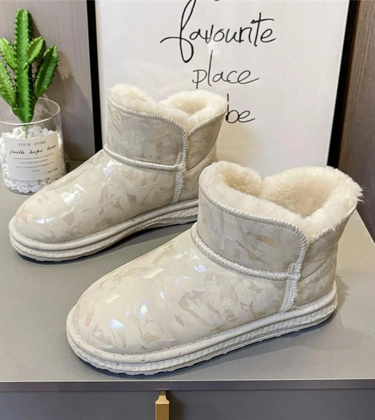 2023 Donne Della Piattaforma Inverno Caldo Stivali Da Neve Stivaletti Corti Botines Lady Stripper Punta Rotonda Cowboy Termica M