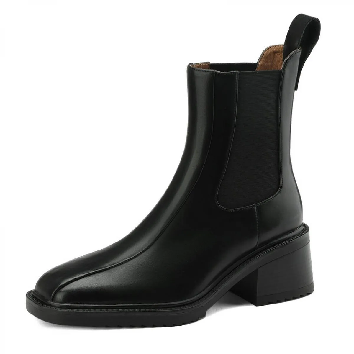 2024 Stivaletti da donna Scarpe con tacco alto spesse Donna Vera pelle Autunno Stretch Office Lady Taglia 34 41