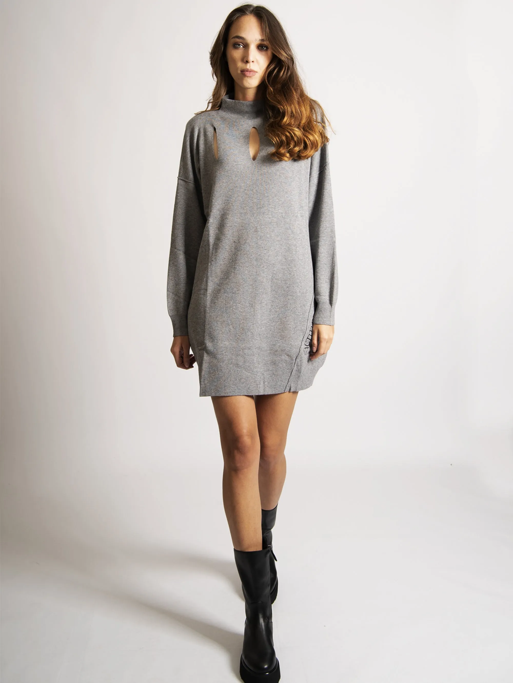 Abito in Maglia Grigio Melange