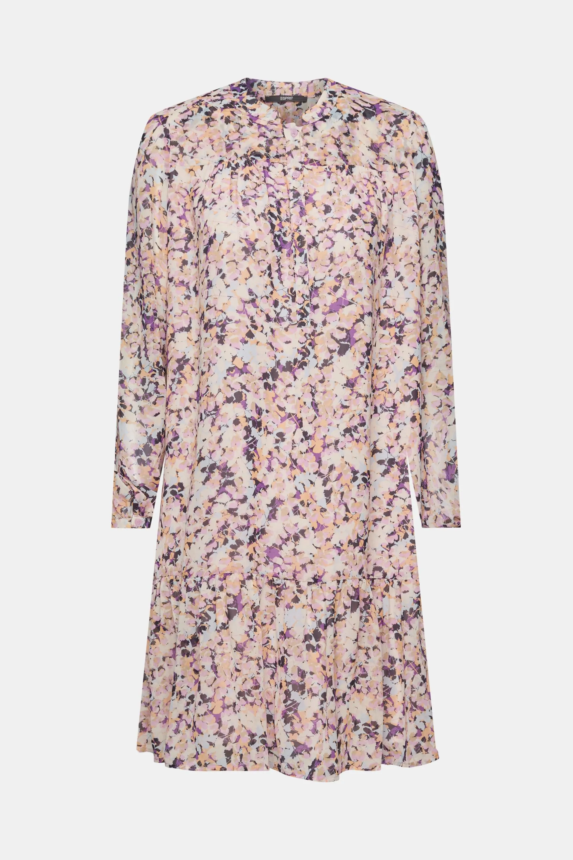 Abito mini in chiffon a fantasia