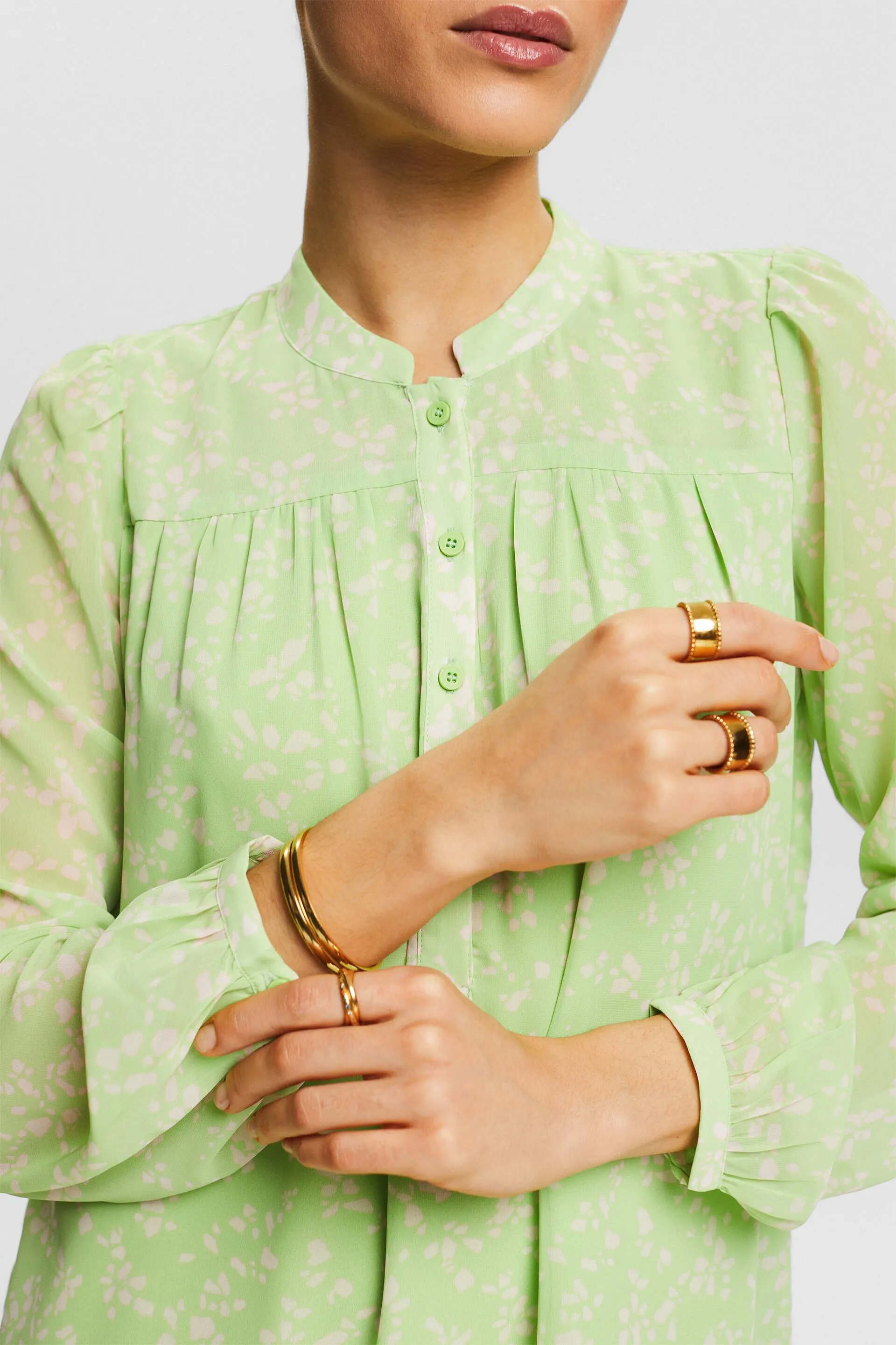 Abito mini in chiffon con stampa