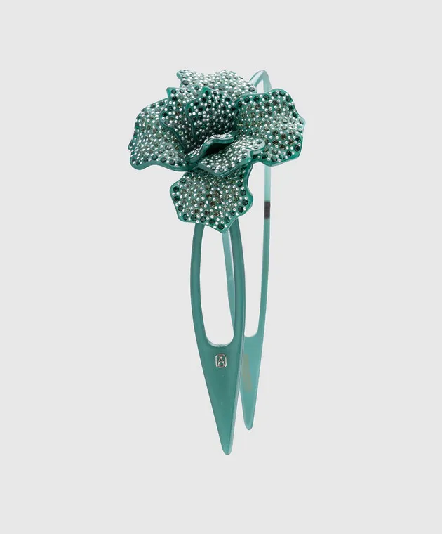 Alexandre De Paris Cerchietto per capelli verde giungla Acapulco AHB1549202