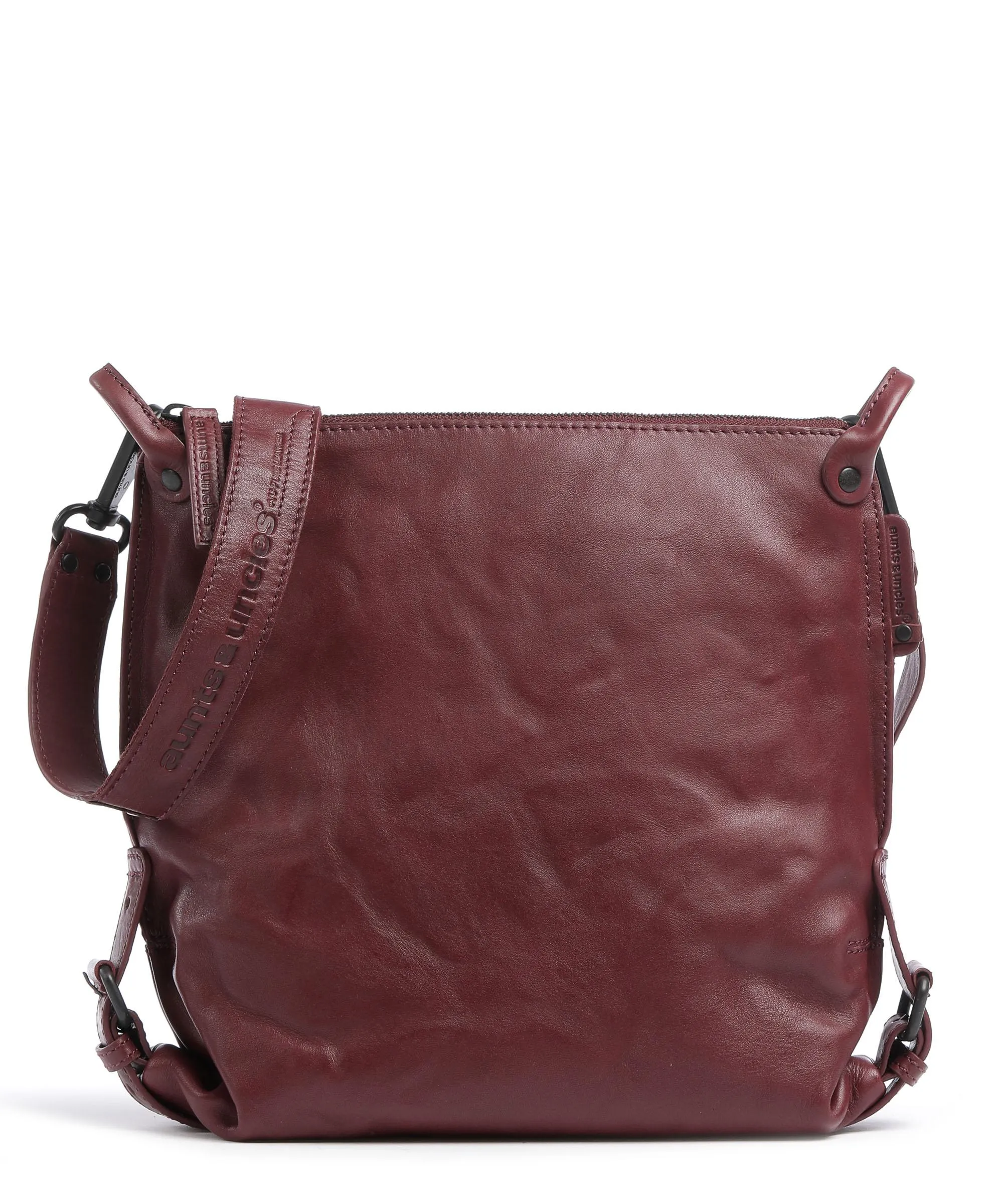  Aunts & Uncles Grandma's Luxury Club Mrs. Raisin Cookie Borsa a tracolla pelle di vacchetta grana vino  