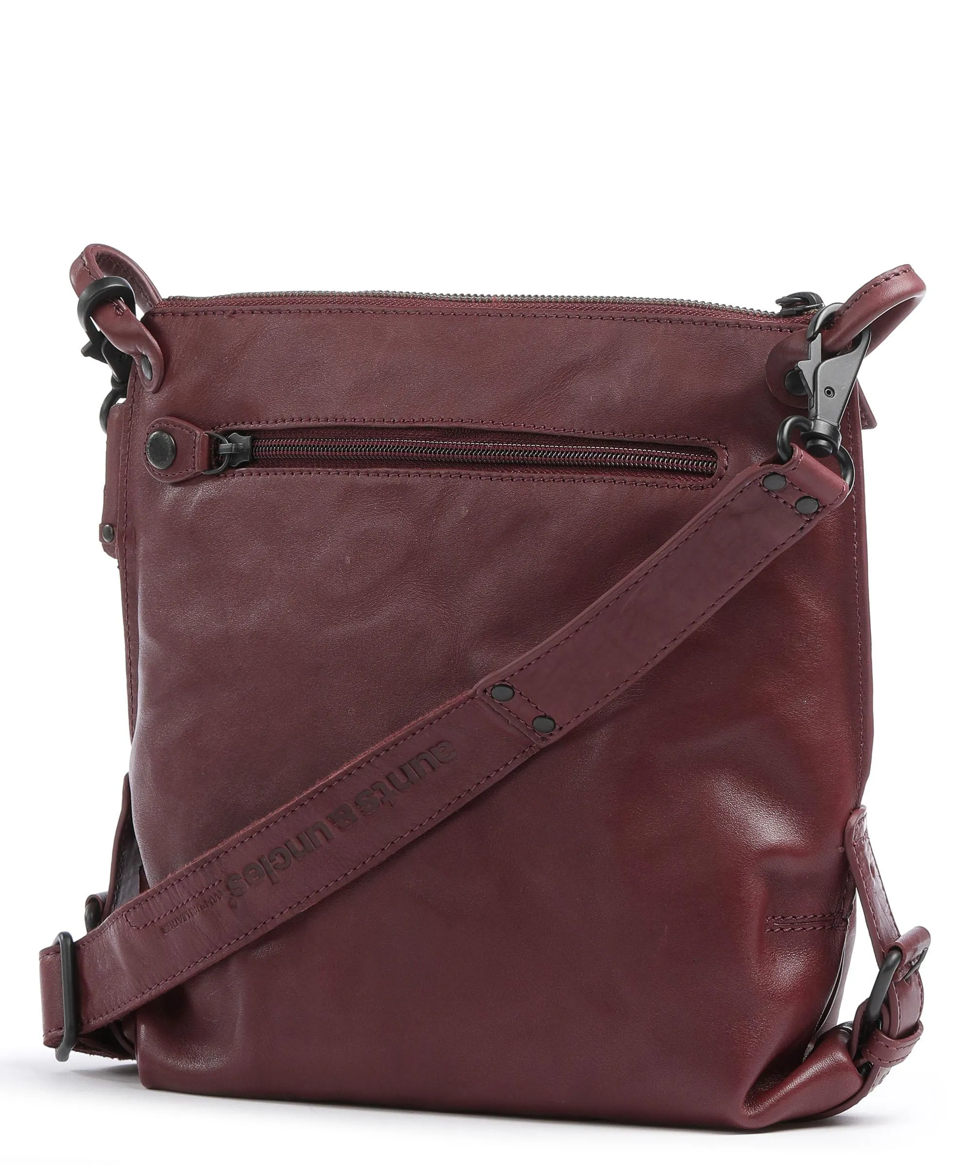  Aunts & Uncles Grandma's Luxury Club Mrs. Raisin Cookie Borsa a tracolla pelle di vacchetta grana vino  