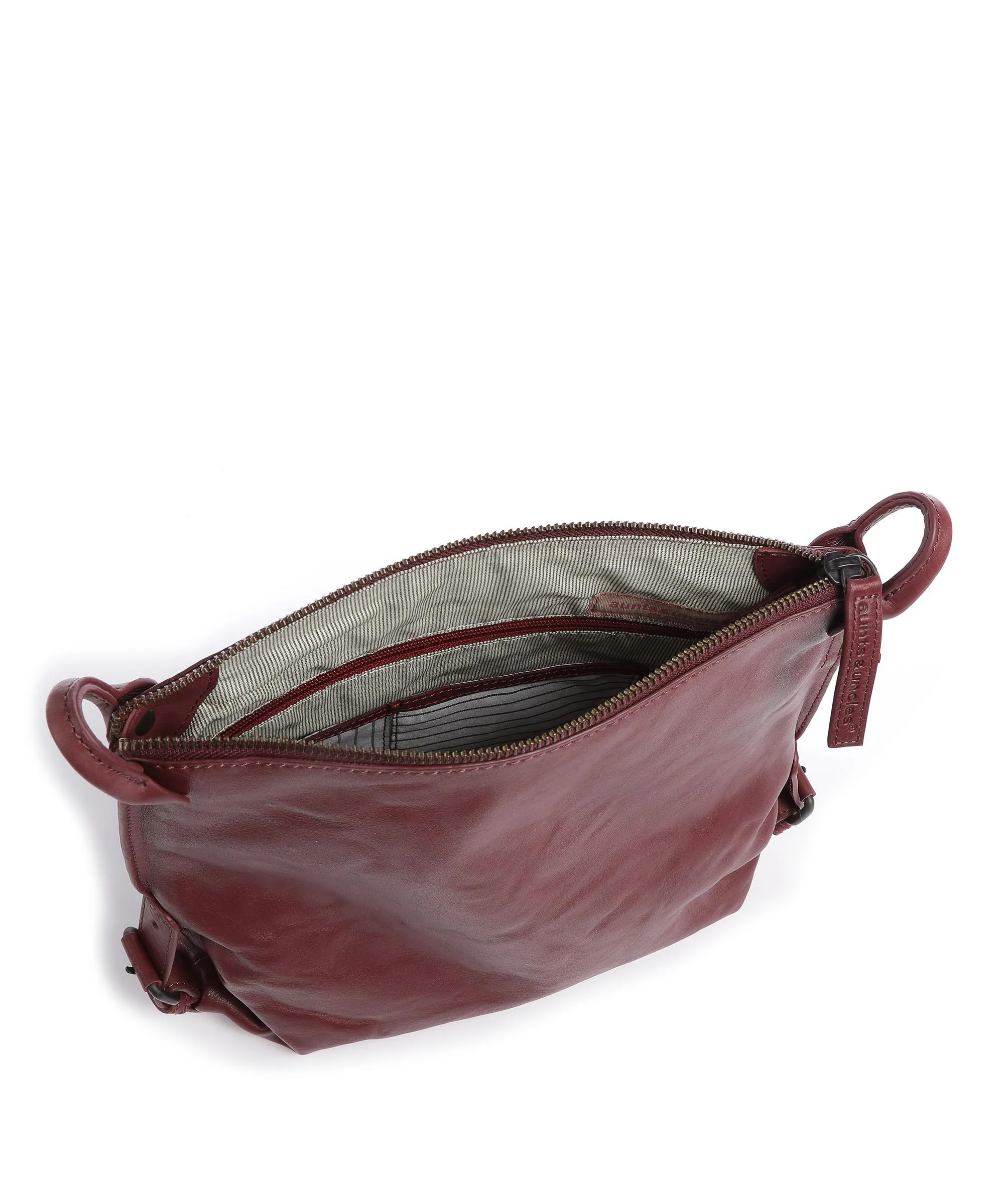  Aunts & Uncles Grandma's Luxury Club Mrs. Raisin Cookie Borsa a tracolla pelle di vacchetta grana vino  