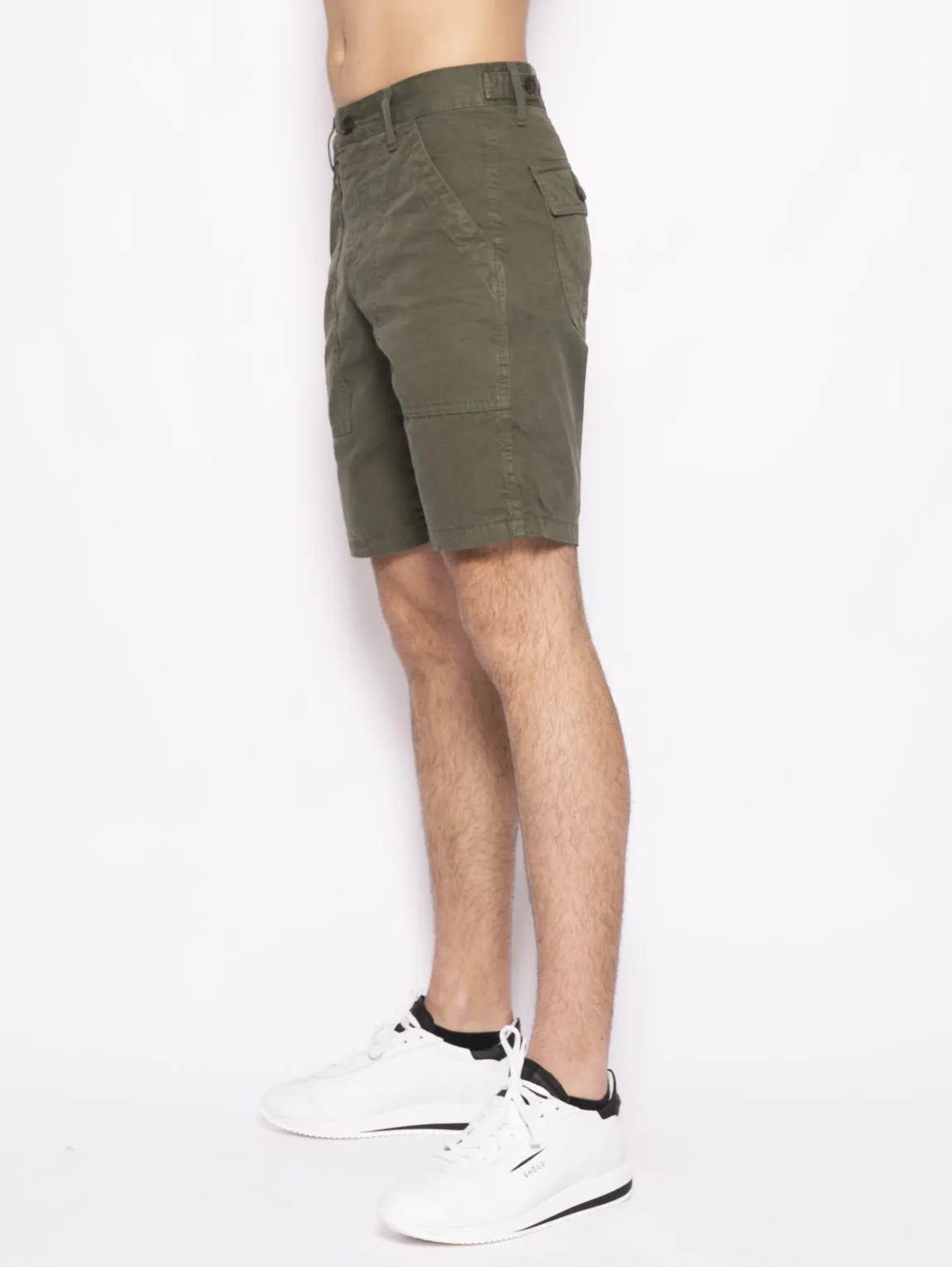 Bermuda in Gabardina di Cotone Verde