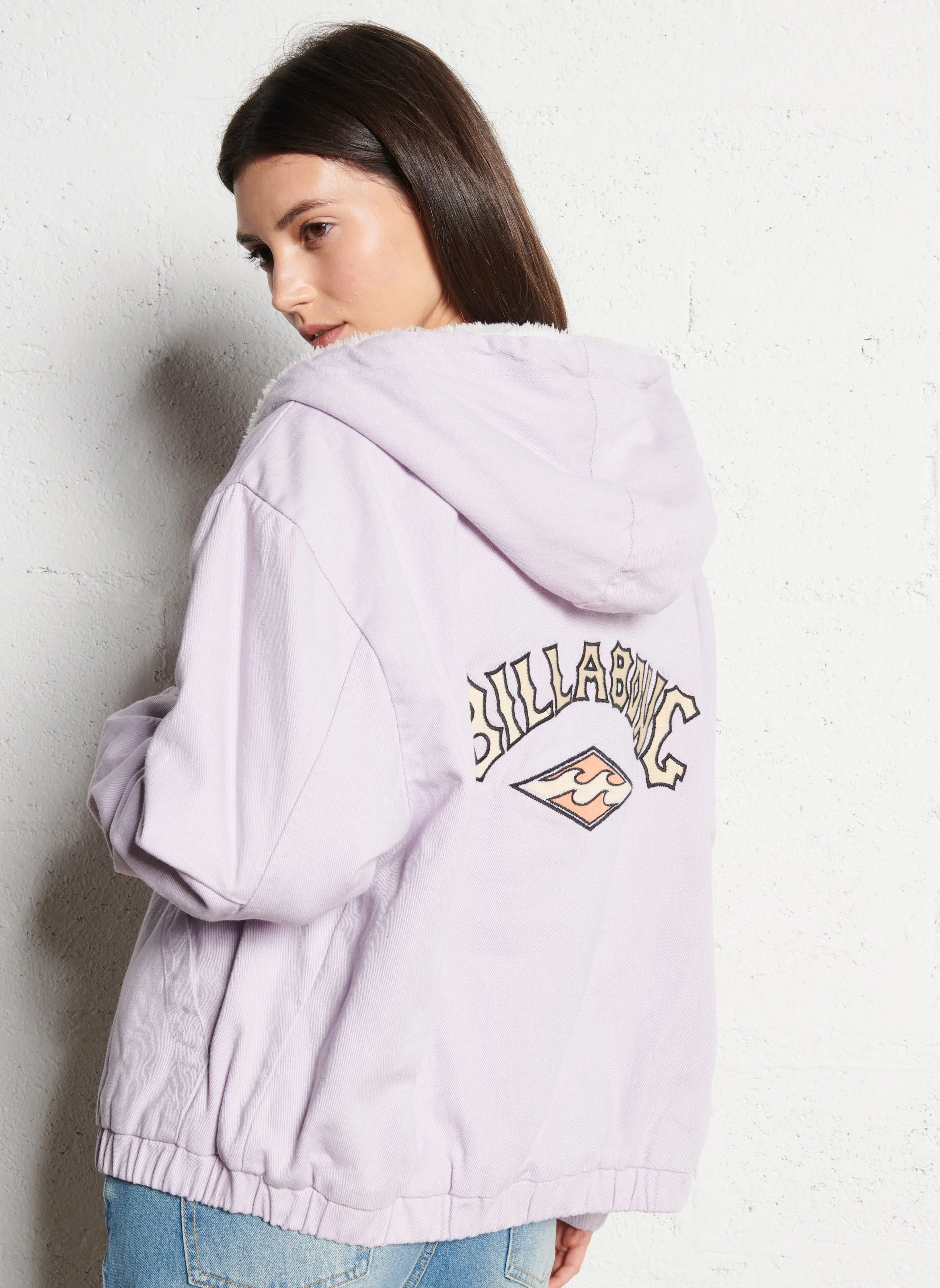  BILLABONG   MY SINCE - Giacca ampia serigrafata in misto cotone | Rosa