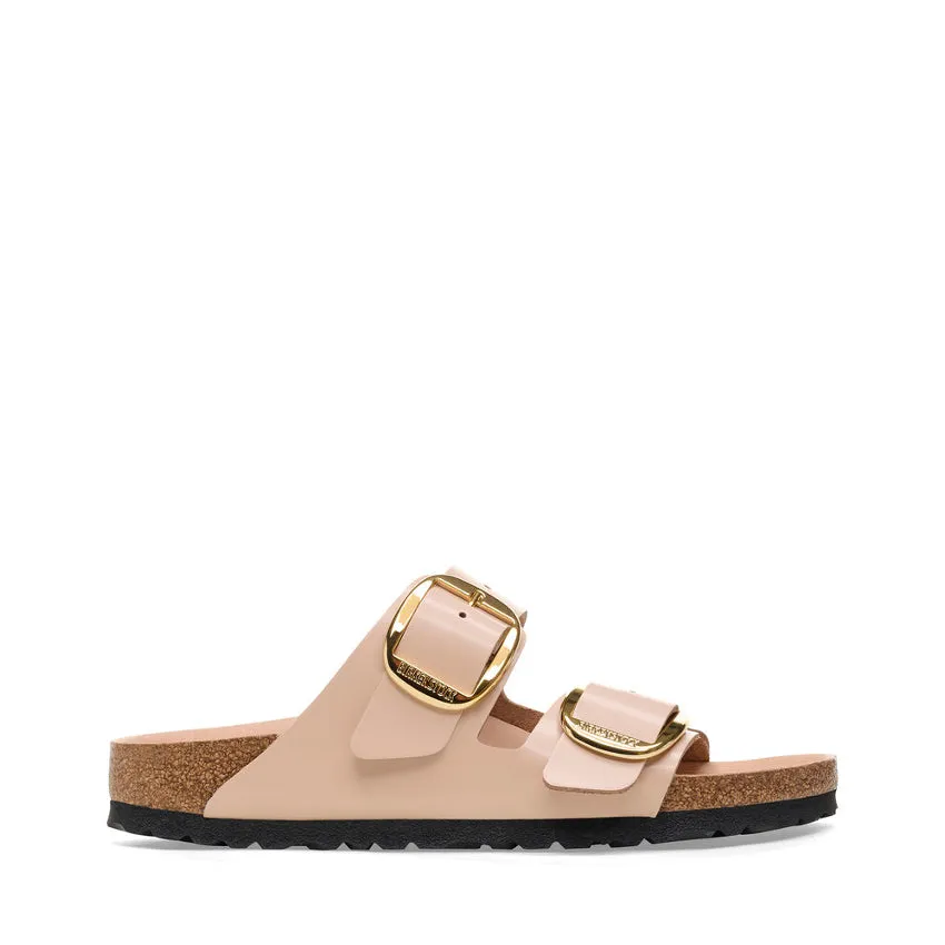 BIRKENSTOCK SANDALO ARIZONA BIG BUCKLE SHINE 1026553 VERNICE BEIGE