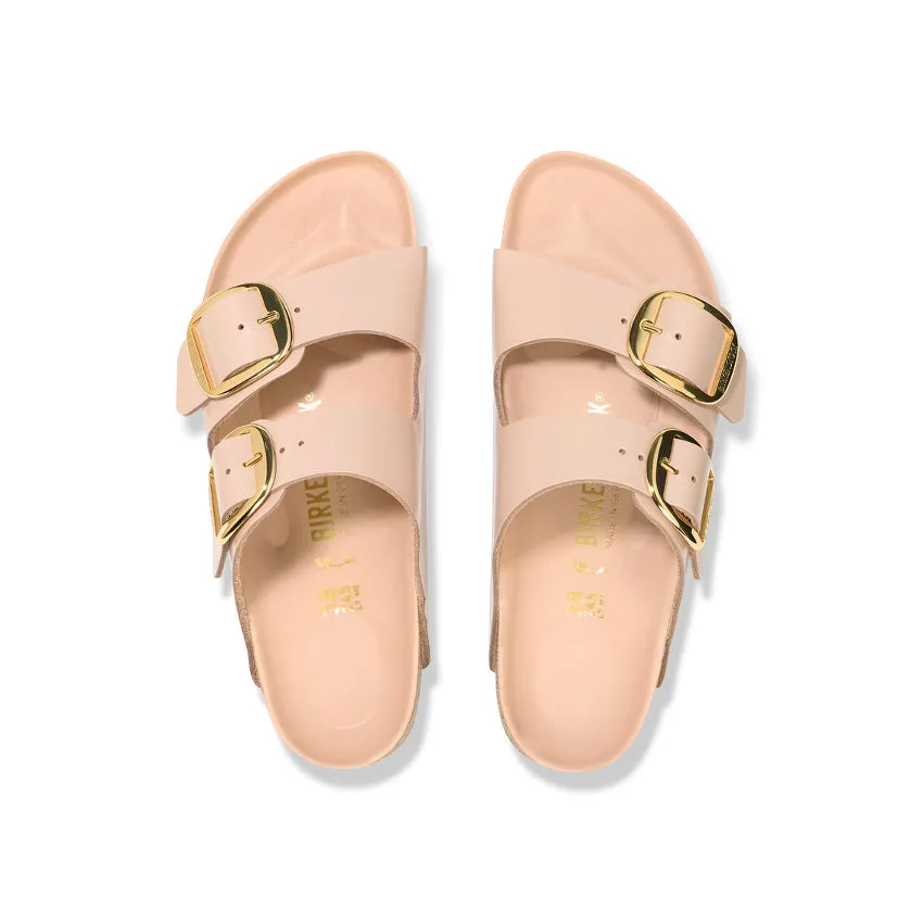BIRKENSTOCK SANDALO ARIZONA BIG BUCKLE SHINE 1026553 VERNICE BEIGE