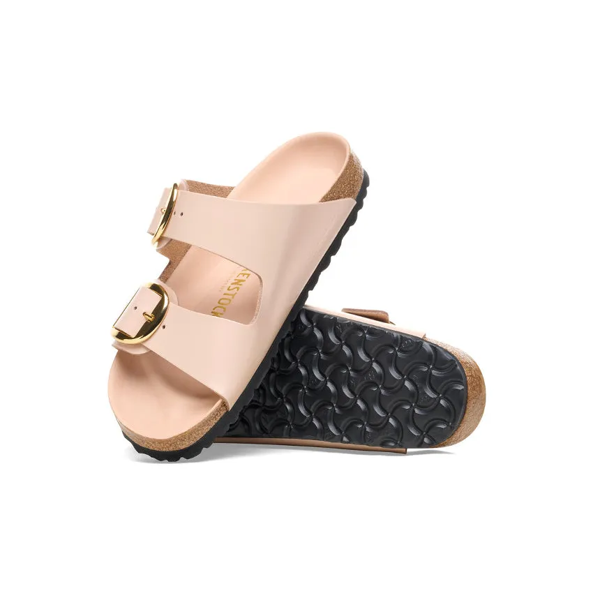 BIRKENSTOCK SANDALO ARIZONA BIG BUCKLE SHINE 1026553 VERNICE BEIGE