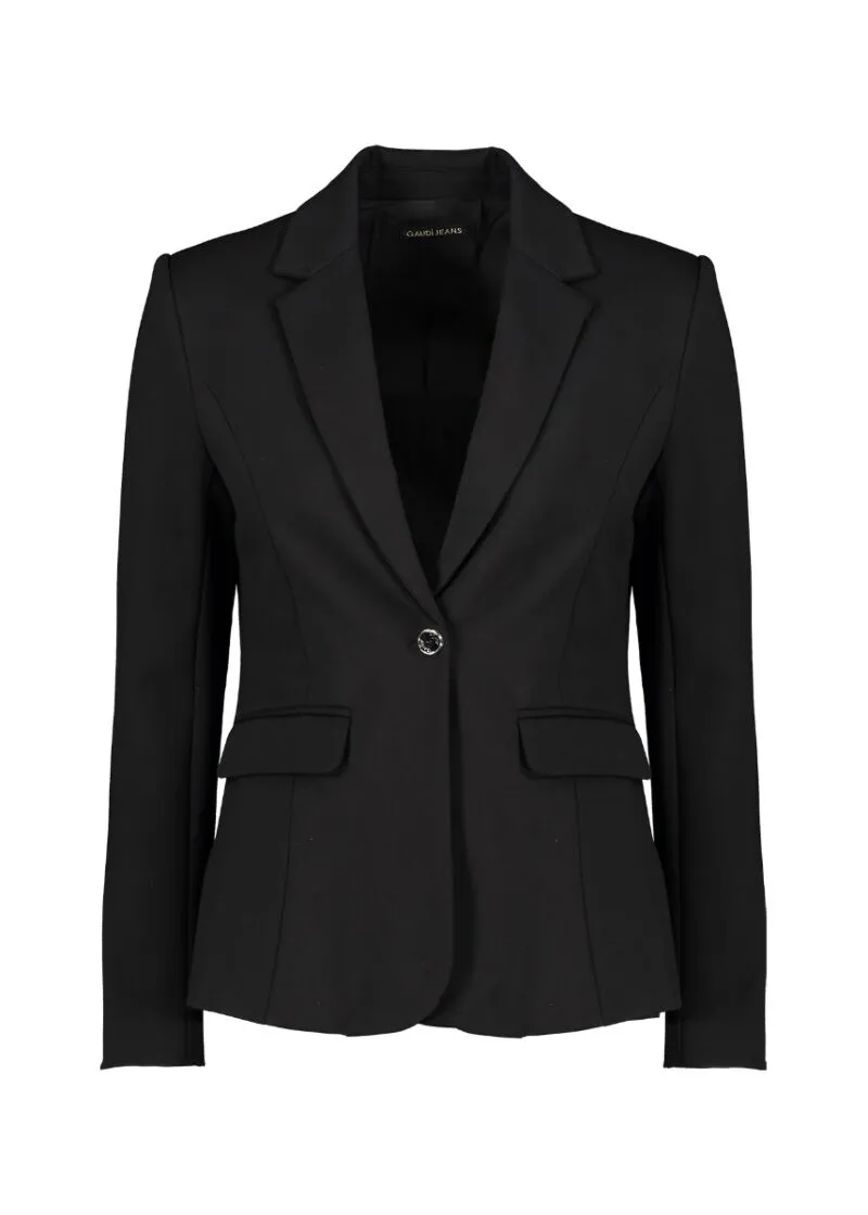 Blazer in misto viscosa nero