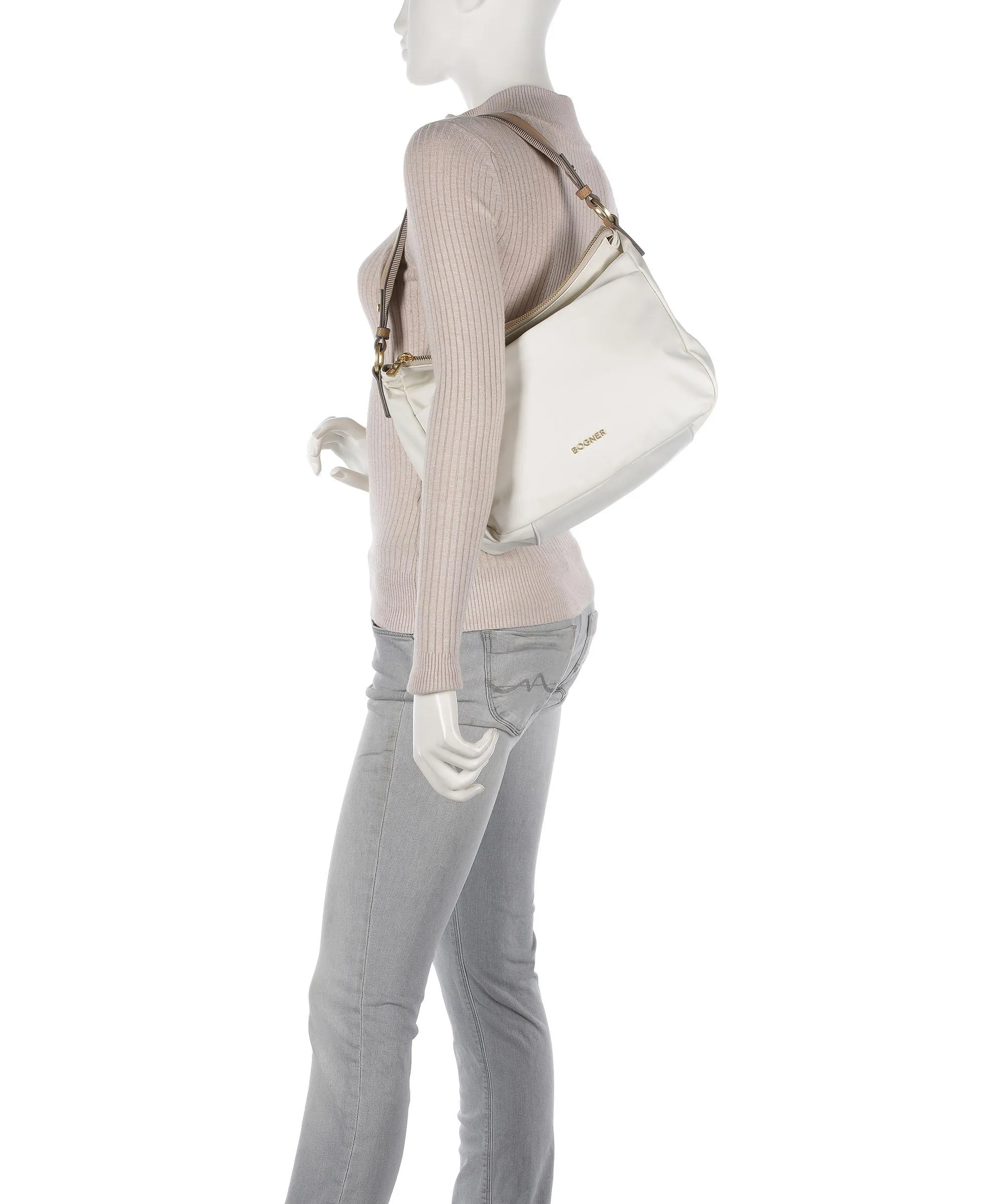  Bogner Klosters Isalie Borsa hobo nylon avorio  