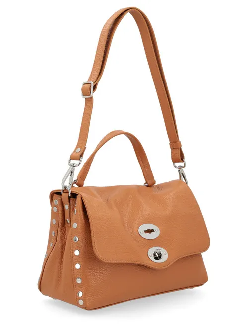 Borsa Zanellato Postina Daily S in pelle color cuoio