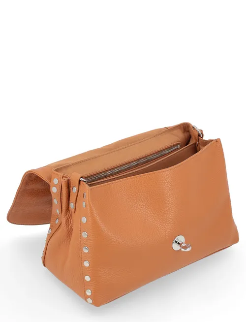 Borsa Zanellato Postina Daily S in pelle color cuoio