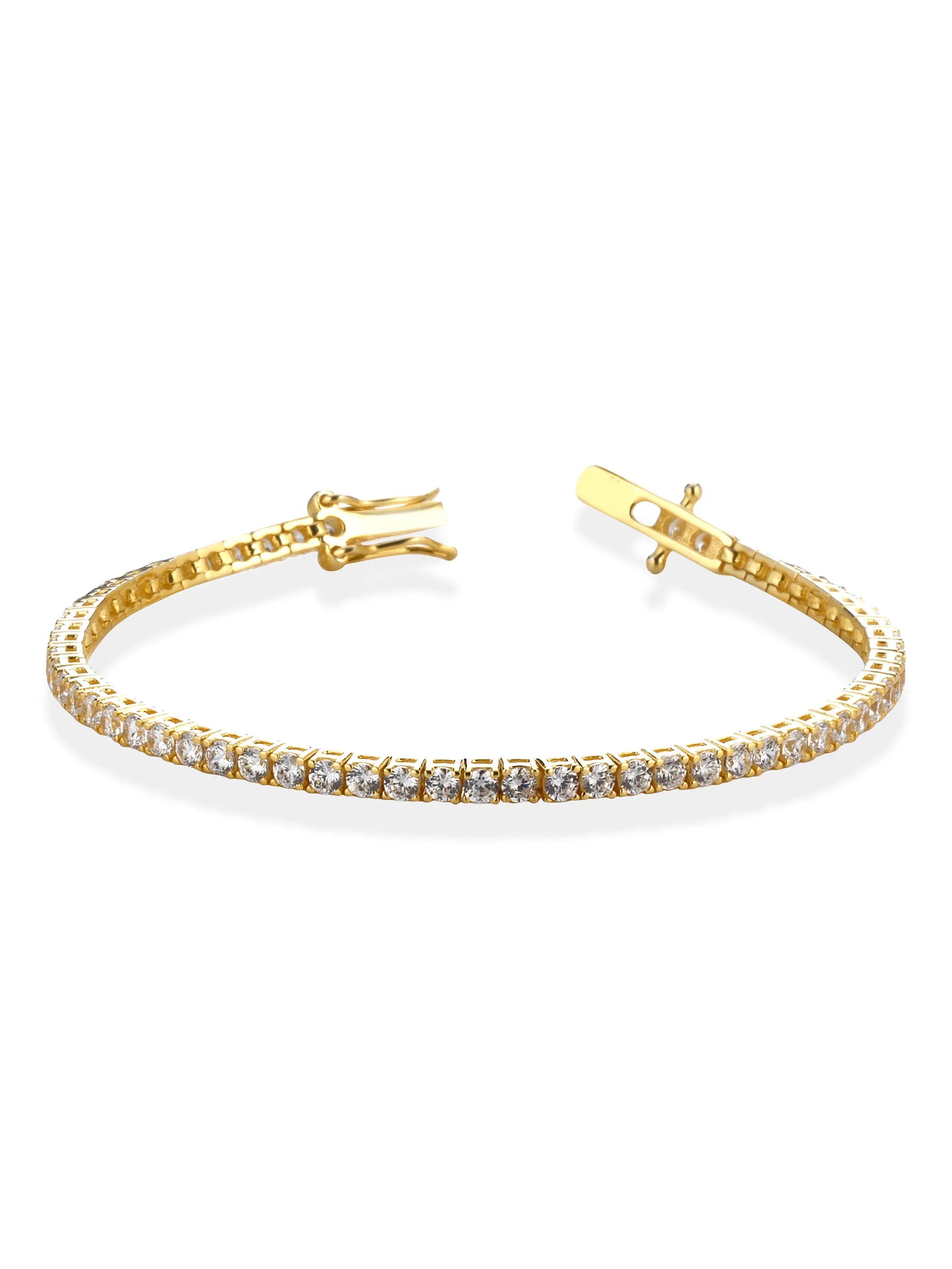 Bracciale TENNIS Gold con pietre bianche
