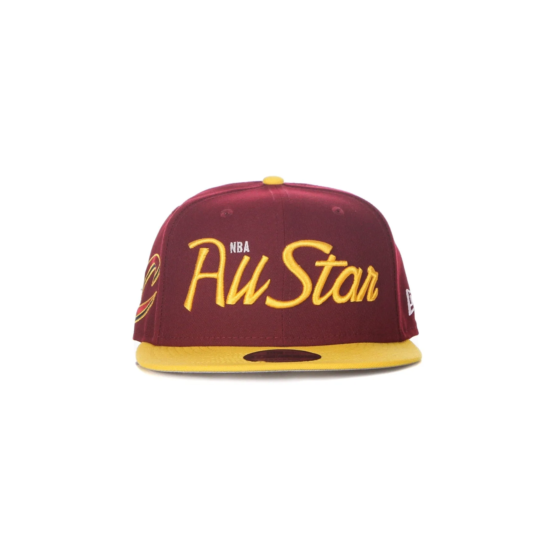 Cappellino Visiera Piatta Uomo Nba All Star Game 950 Script D1 Clecav Dark Red