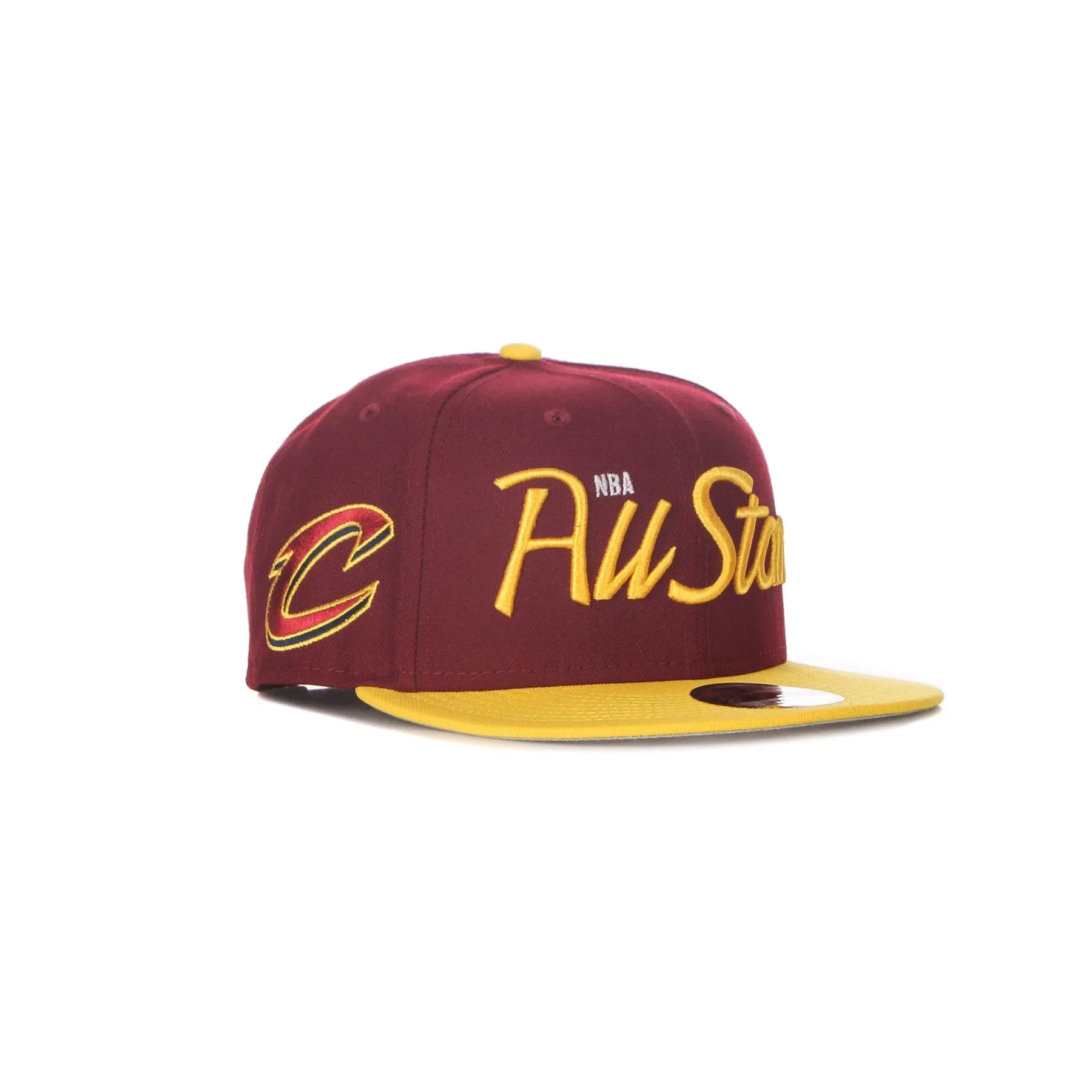 Cappellino Visiera Piatta Uomo Nba All Star Game 950 Script D1 Clecav Dark Red