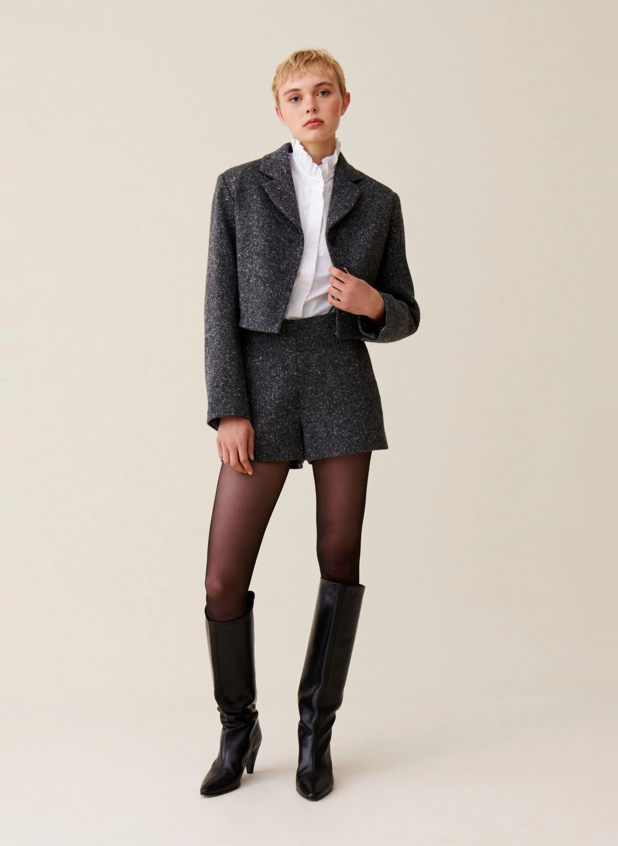  CLAUDIE PIERLOT   Giacca tailleur corta | Grigio