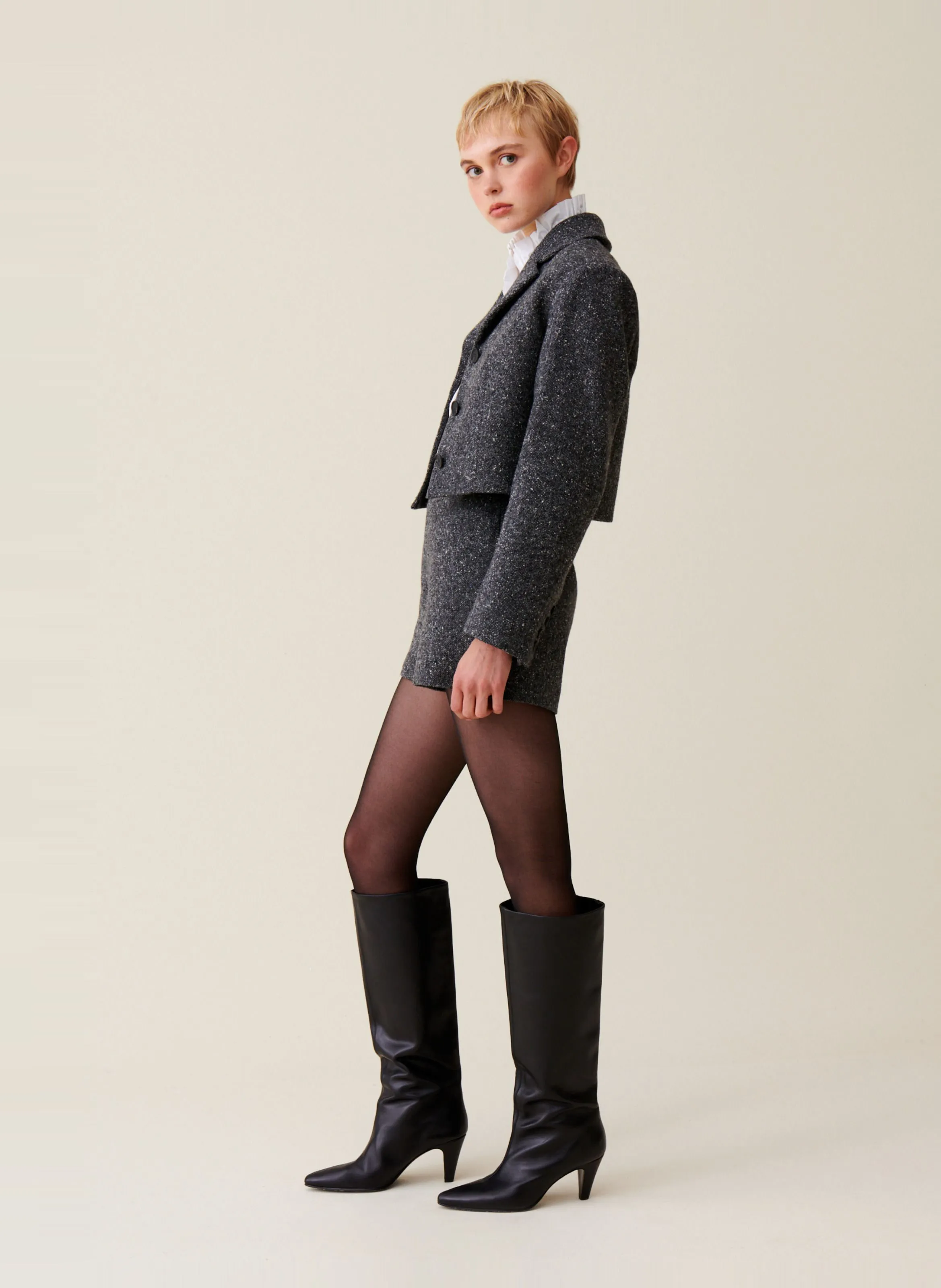  CLAUDIE PIERLOT   Giacca tailleur corta | Grigio