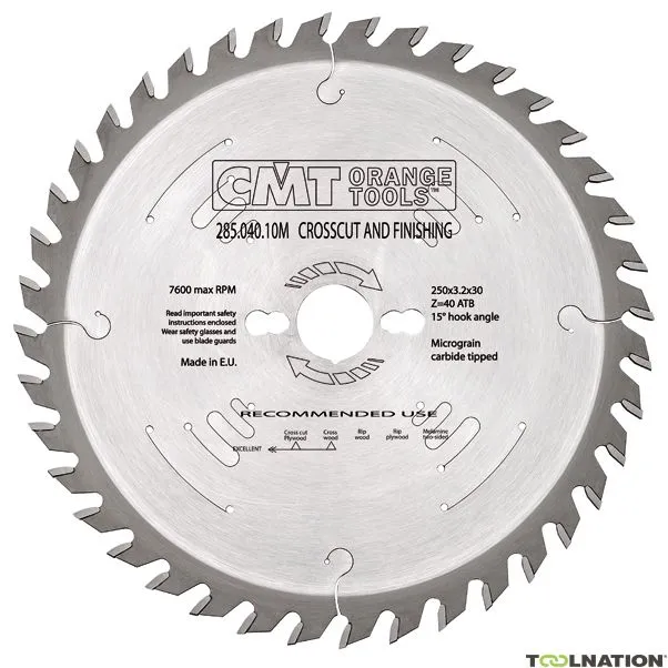 CMT 294.060.10M Sega circolare per taglio trasversale e taglio longitudinale 254 x 30 x 60T