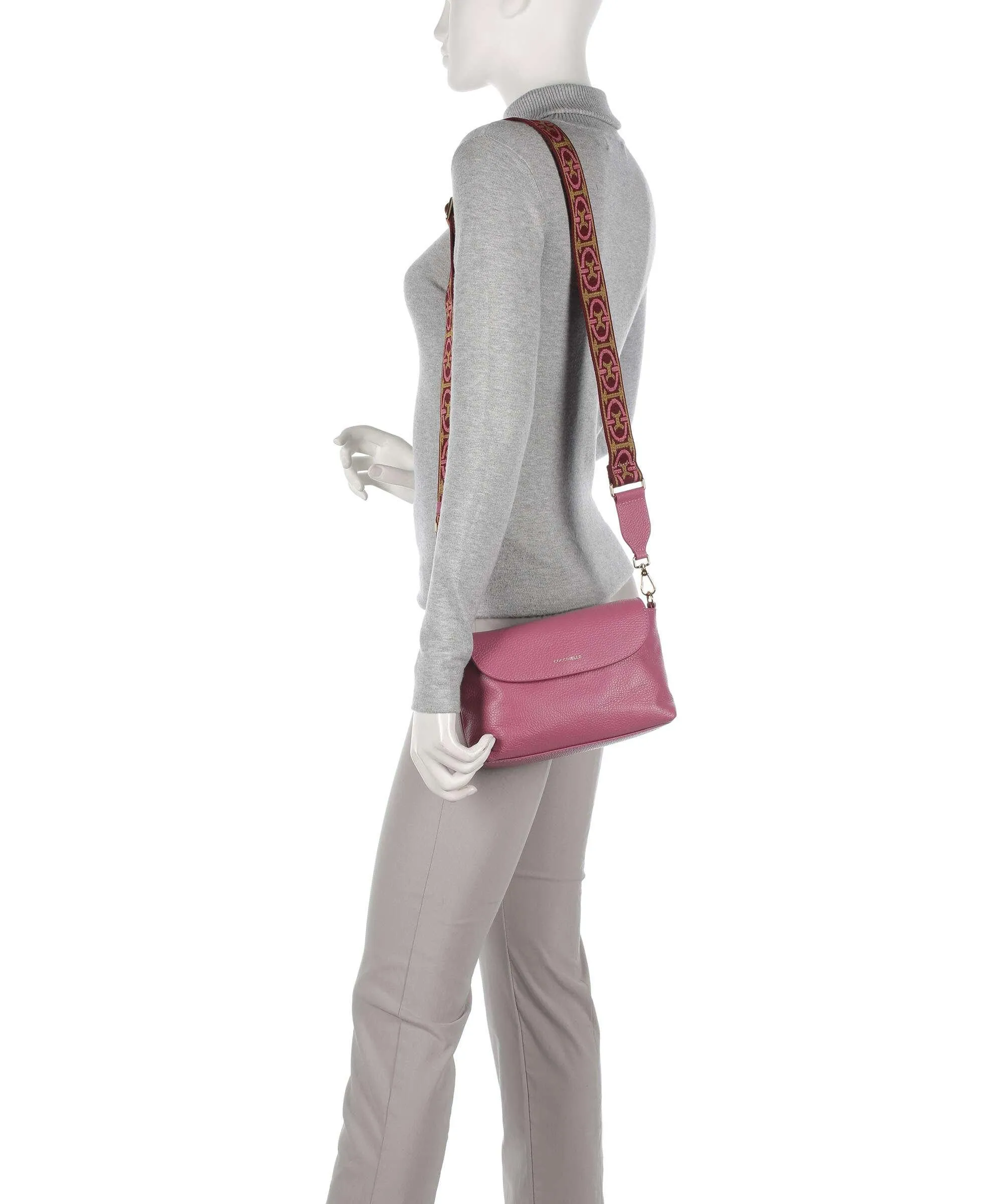  Coccinelle Ban Borsa a tracolla pelle di vacchetta grana pink  