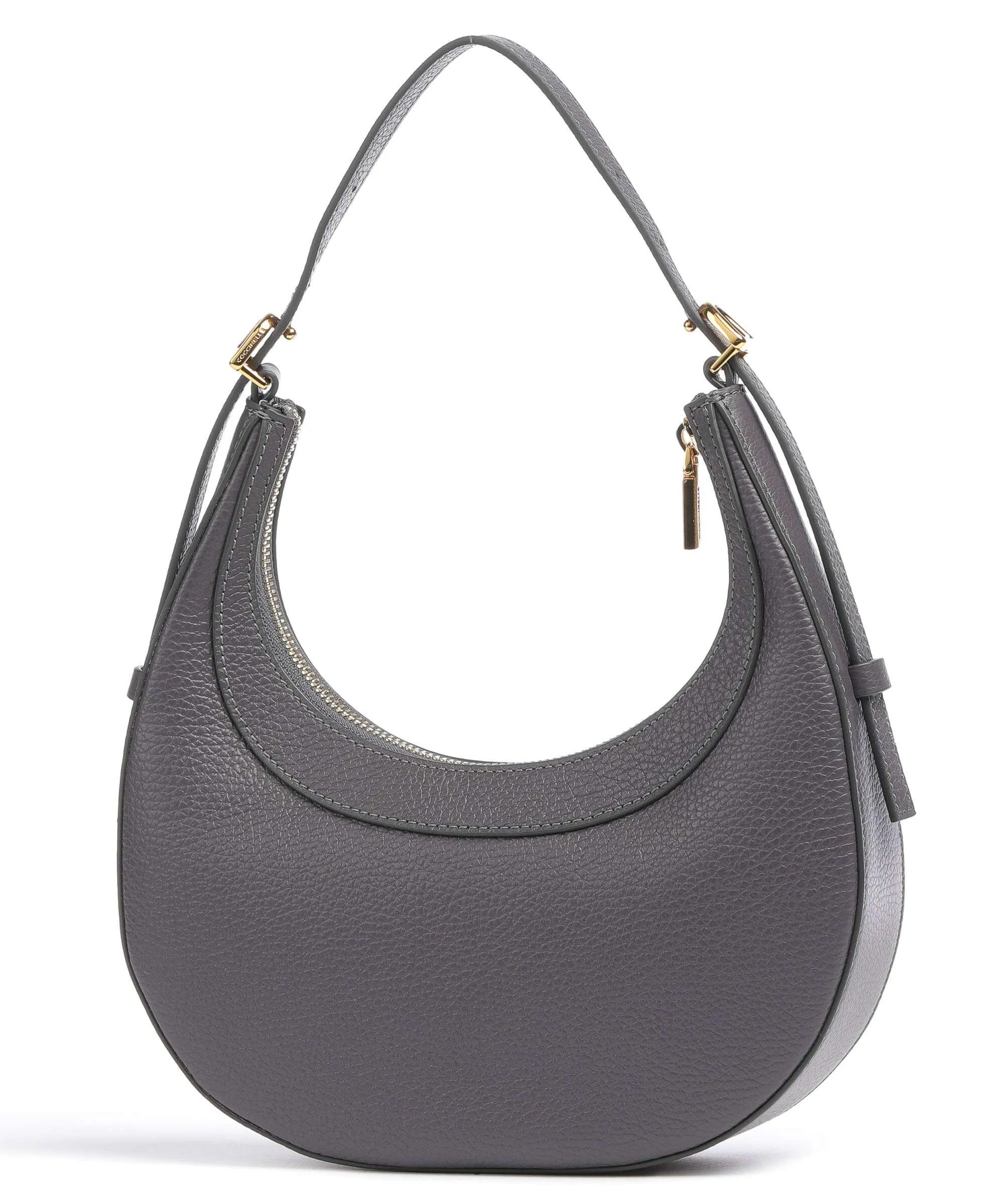  Coccinelle Whisper Borsa a spalla pelle di vacchetta grana grigio scuro  