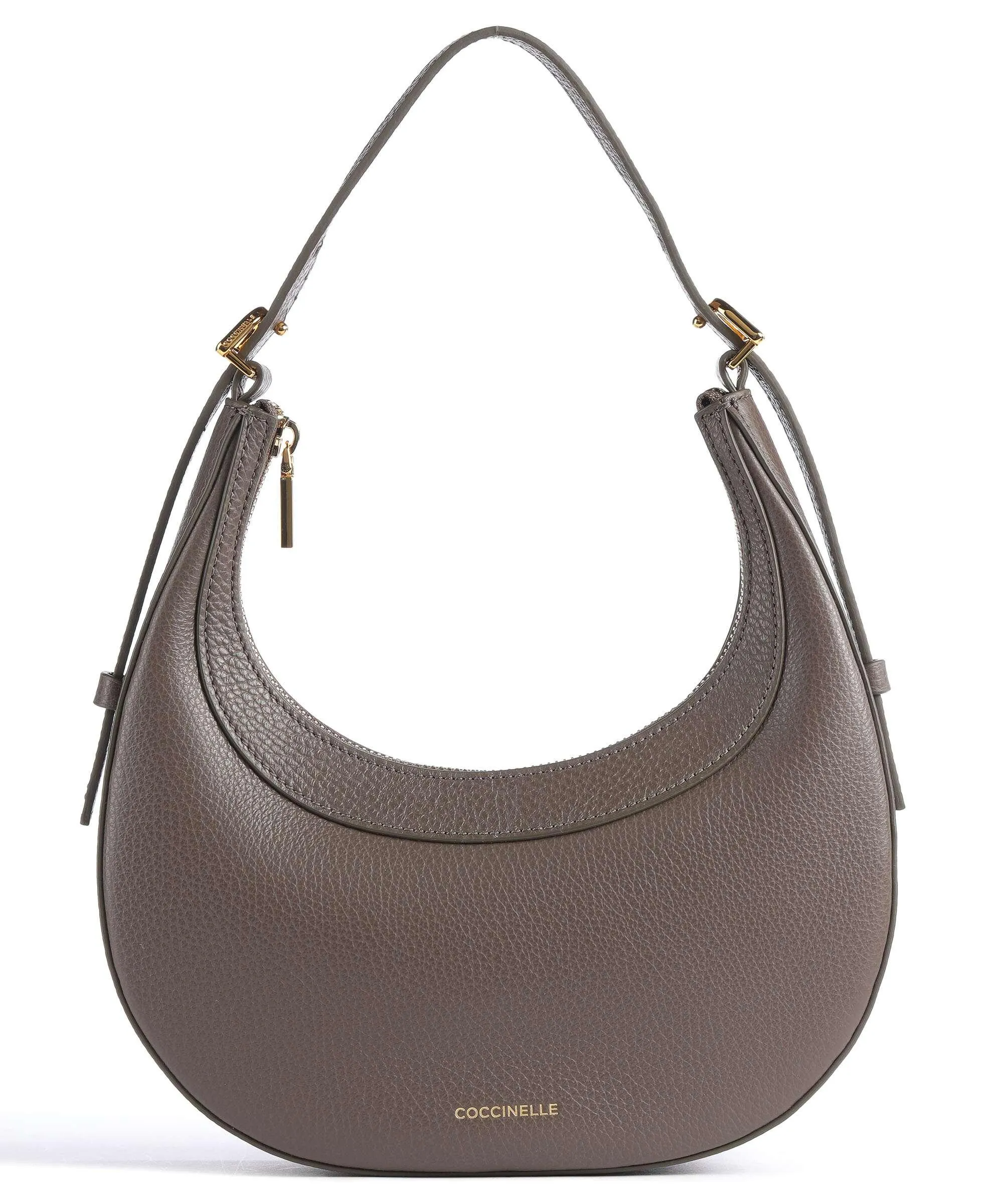 Coccinelle Whisper Borsa a spalla pelle di vacchetta grana marrone scuro  