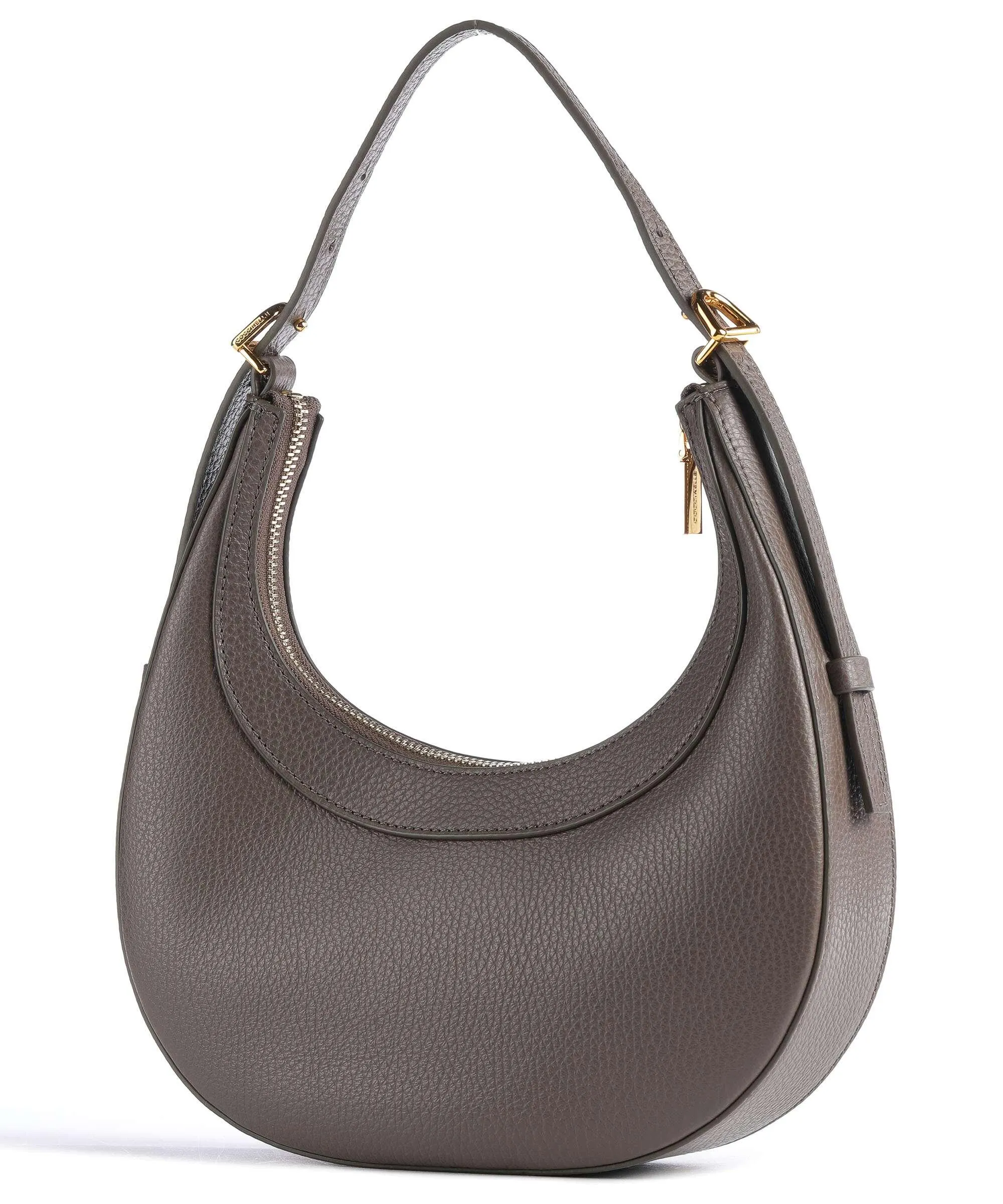  Coccinelle Whisper Borsa a spalla pelle di vacchetta grana marrone scuro  