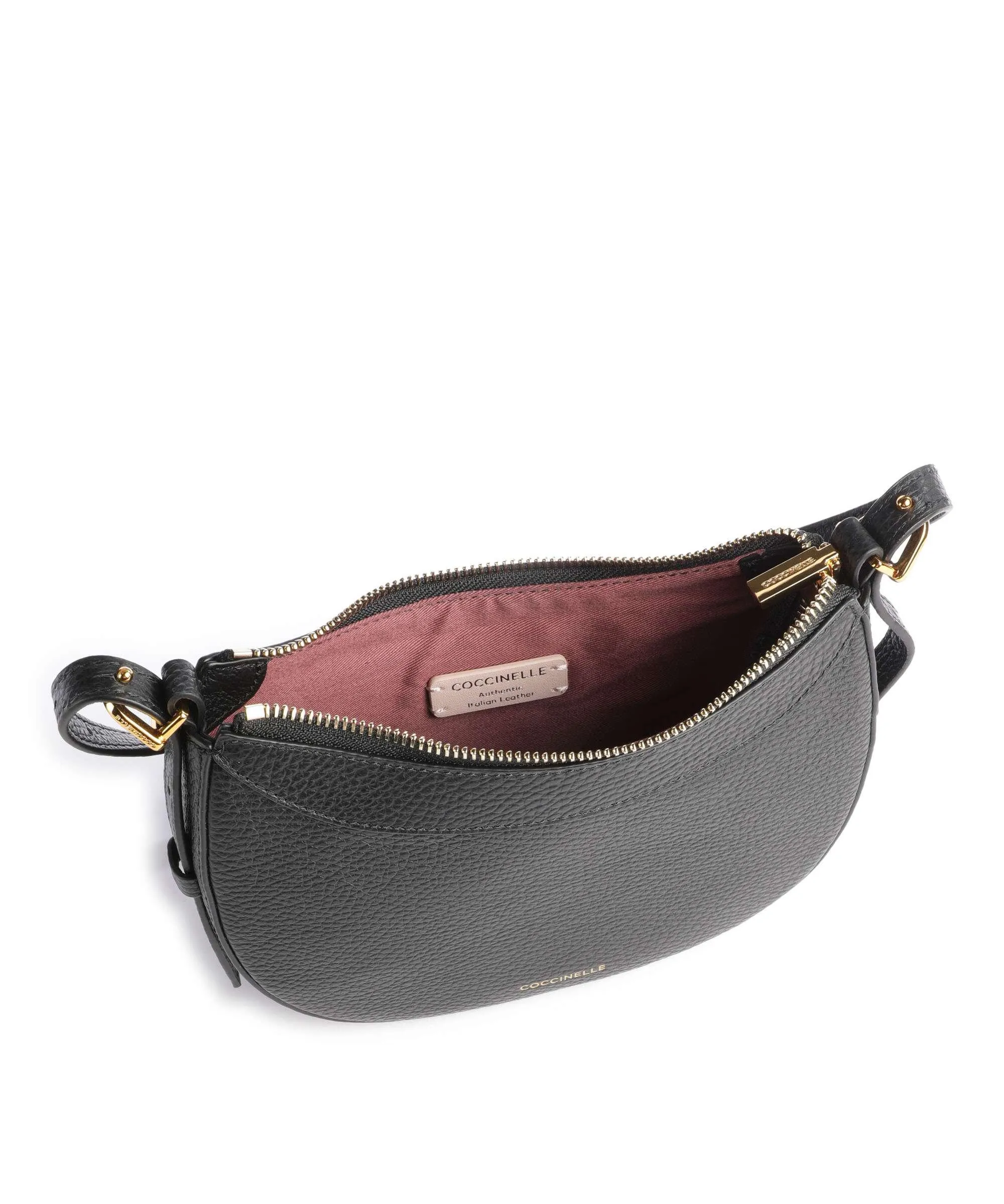  Coccinelle Whisper Borsa a tracolla pelle di vacchetta grana nero  