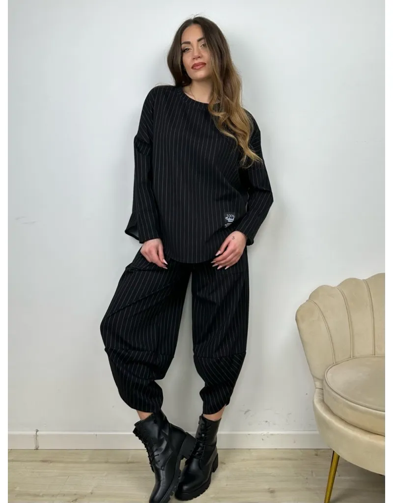 COMPLETO TUTA NATY GESSATO NERO