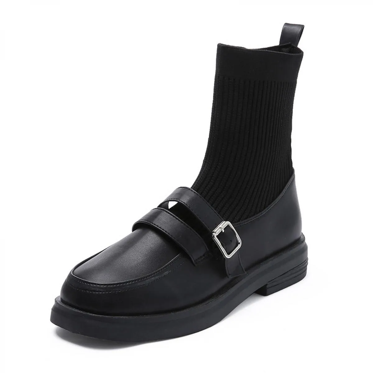 Donne Moda Appartamenti Chelsea Stivali Inverno Piattaforma Tessuto Della Caviglia Scarpe Nuovo 2023 Casual Calzino Stivali Vest