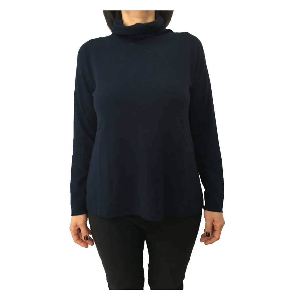 ELENA MIRO' maglia donna blu 54% viscosa 24% lana 22% poliammidica