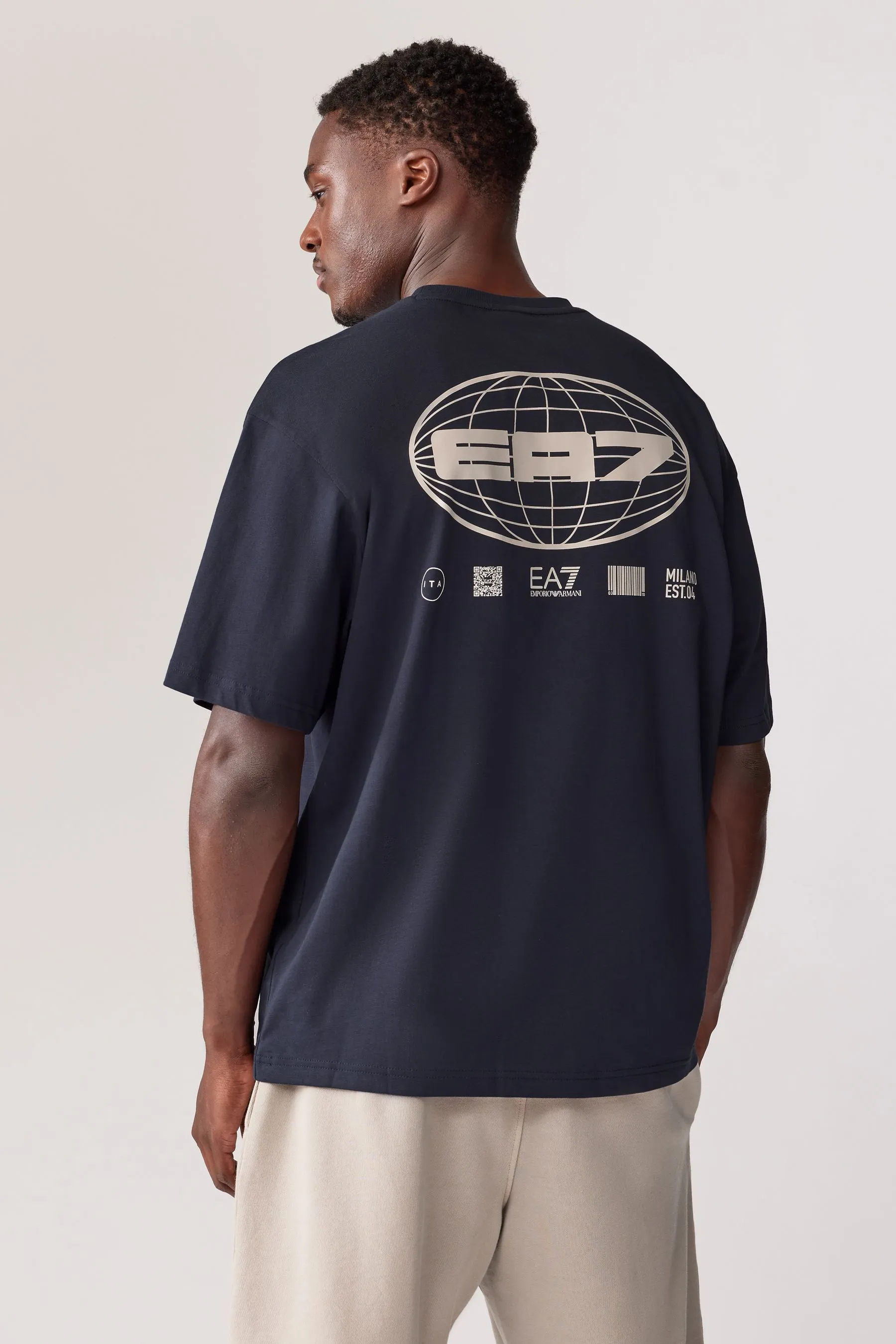Emporio Armani EA7 Graphic Series Globe Oversized T-Shirt    