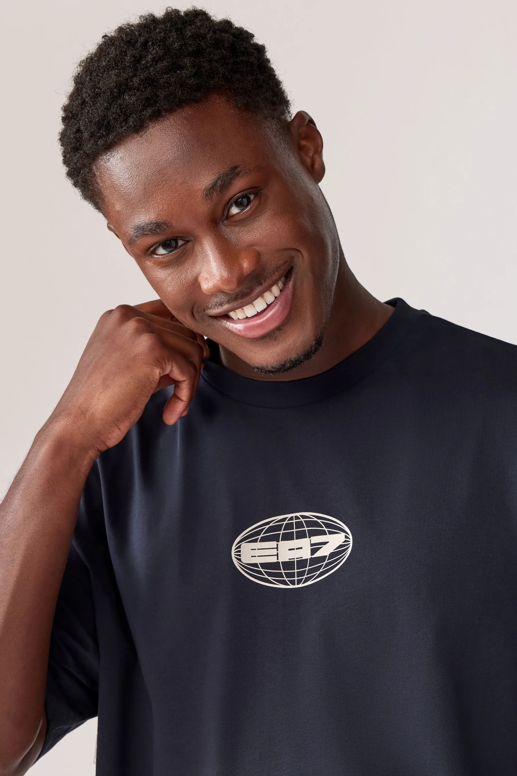 Emporio Armani EA7 Graphic Series Globe Oversized T-Shirt    