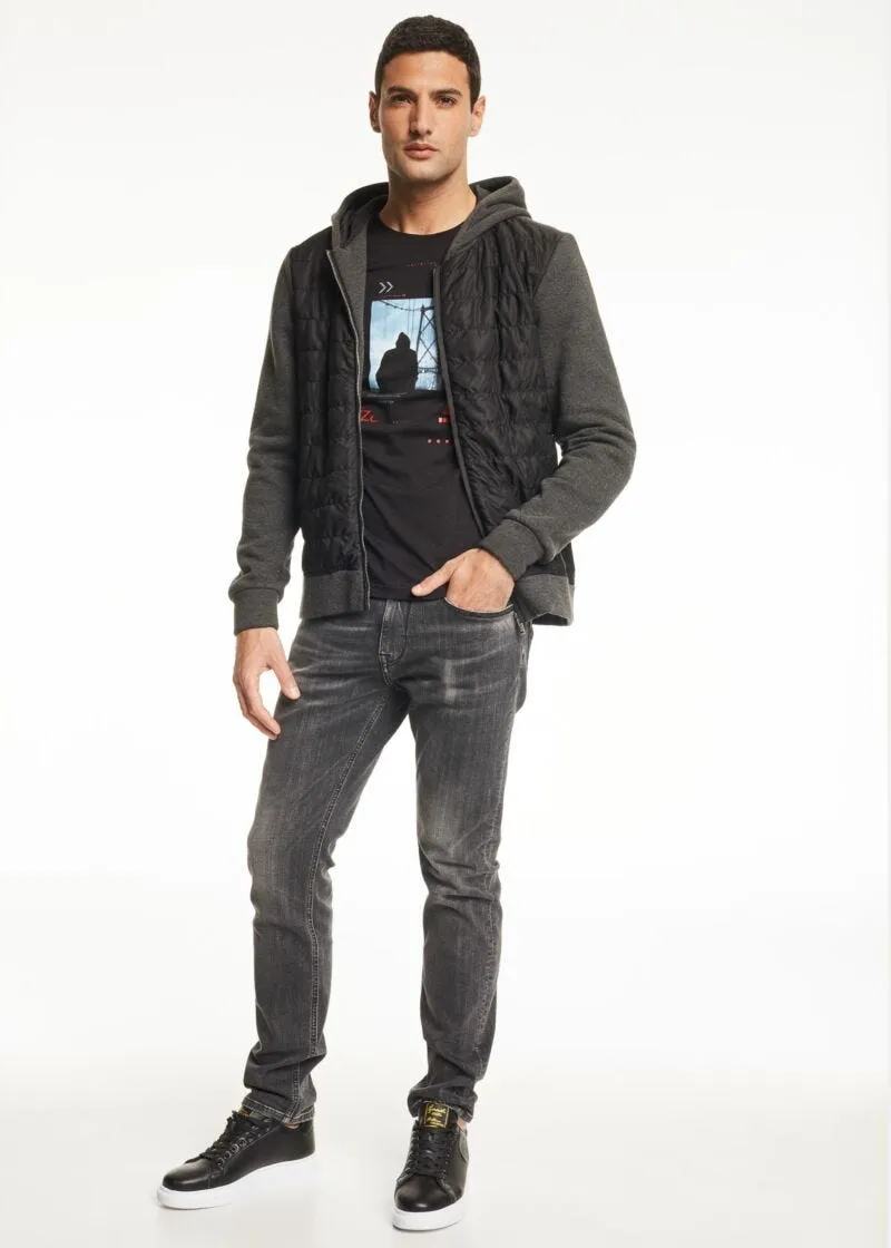 Felpa con cappuccio in cotone e nylon 3