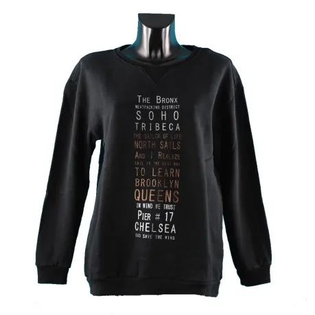 Felpa Donna Slub Girocollo
