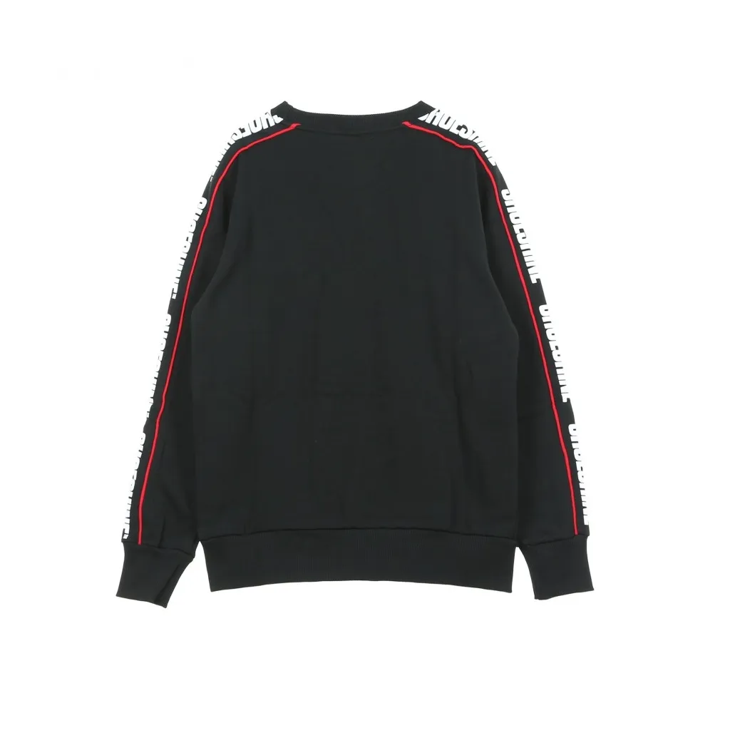 FELPA GIROCOLLO BAND INSERTS SWEATSHIRT BLACK