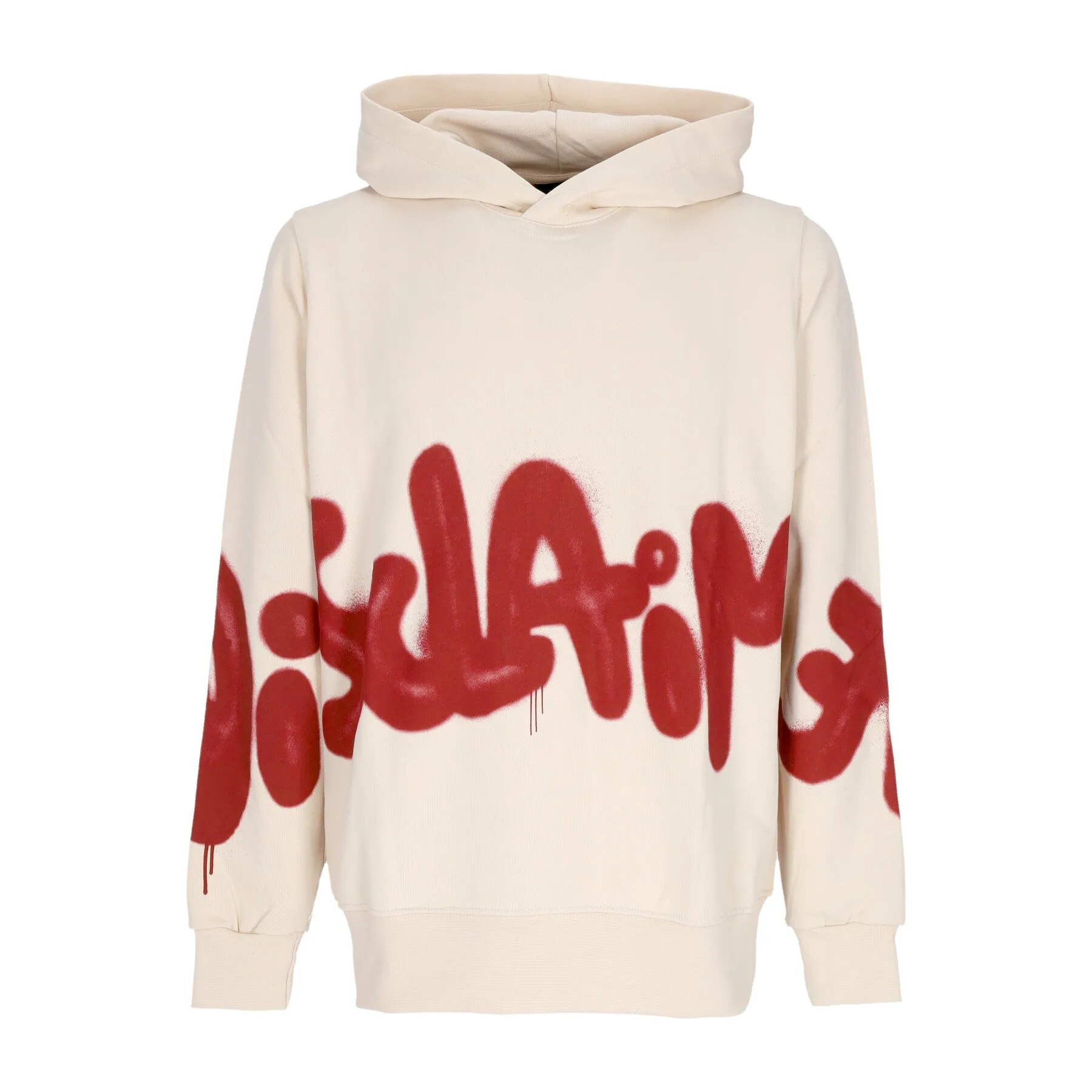 Felpa Leggera Cappuccio Uomo Big Logo Hoodie Cream