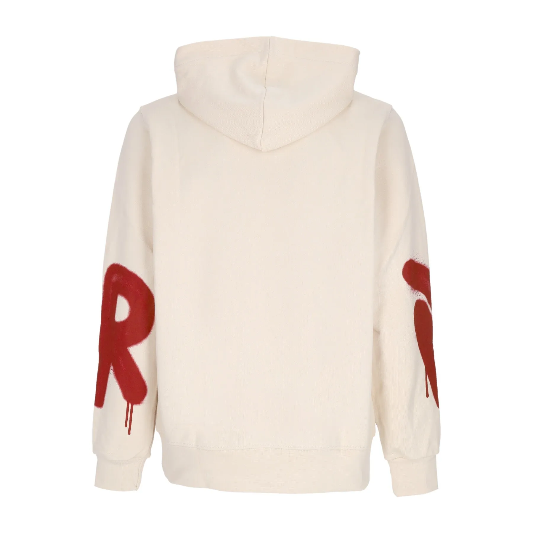 Felpa Leggera Cappuccio Uomo Big Logo Hoodie Cream