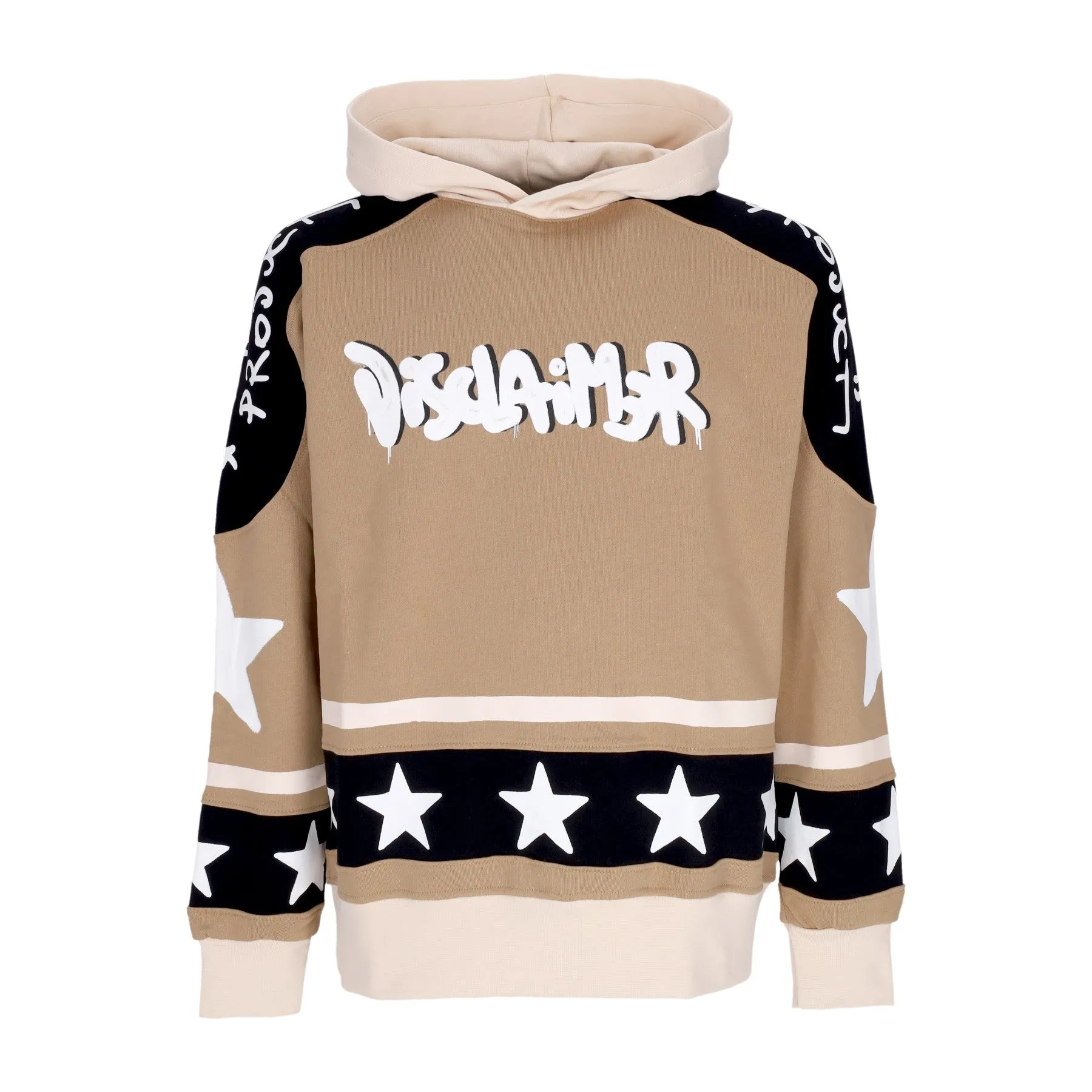 Felpa Leggera Cappuccio Uomo Stars Hoodie Brown/cream