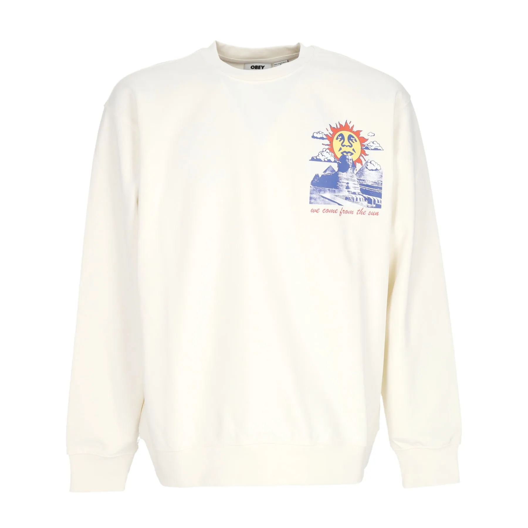 Felpa Leggera Girocollo Uomo We Come From the Sun Premium French Crew Unbleached