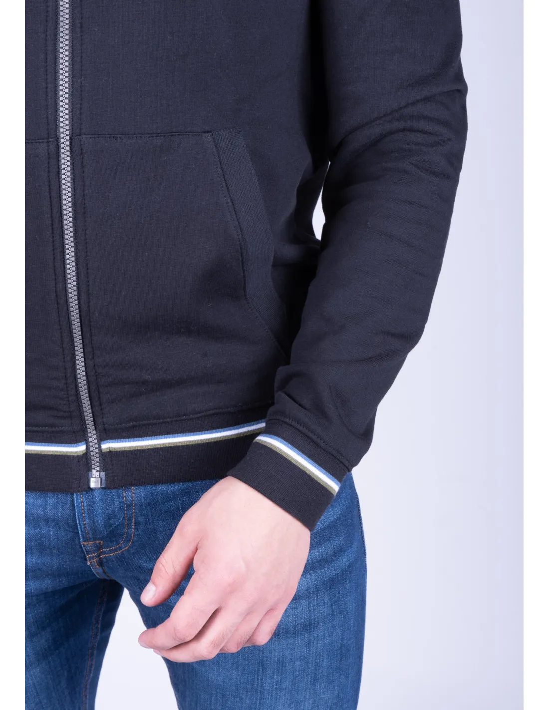 Felpa nera uomo Brooks Hoodie Truck Guess
