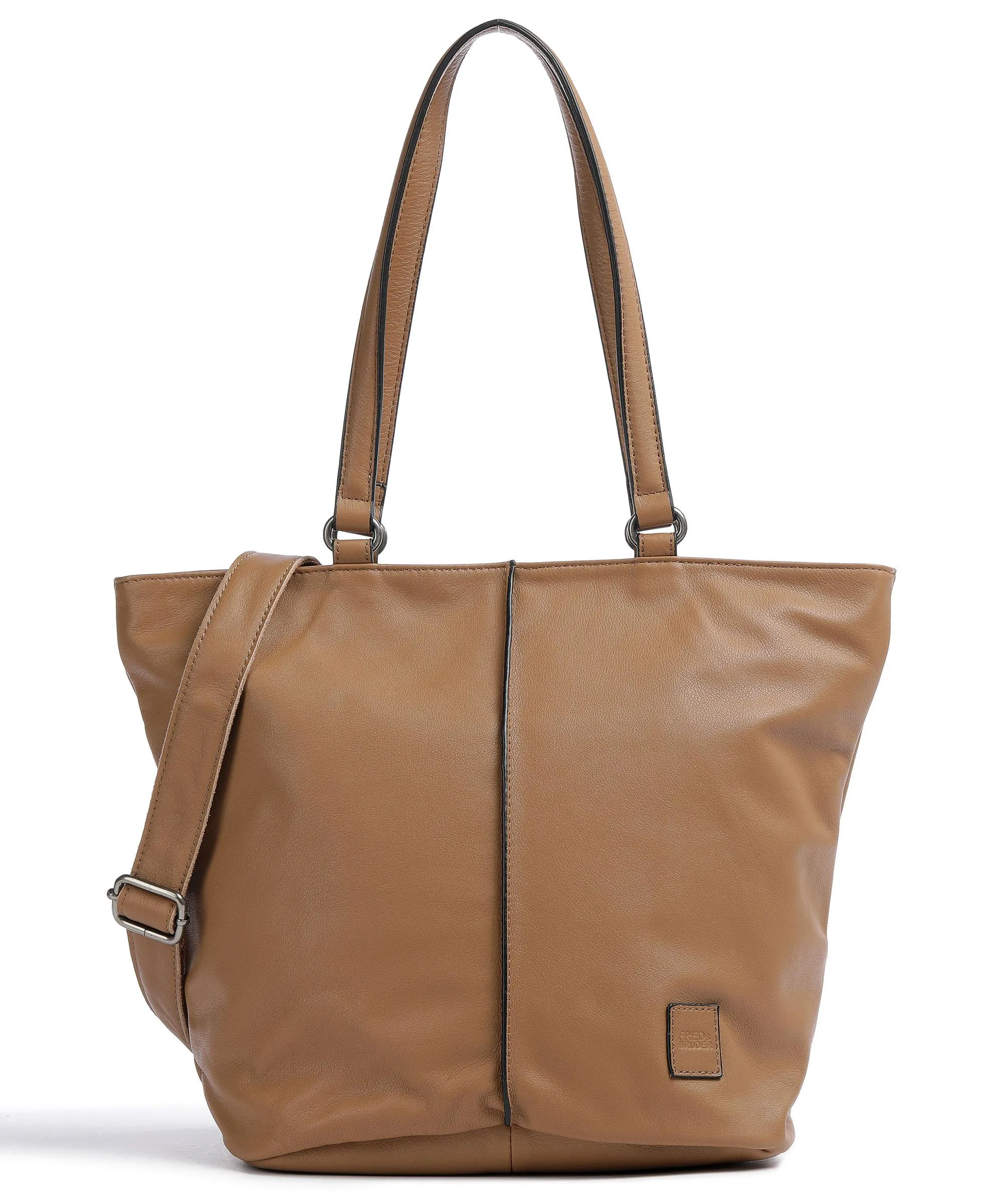  FredsBruder FB Borsa shopper pelle granulata noce  
