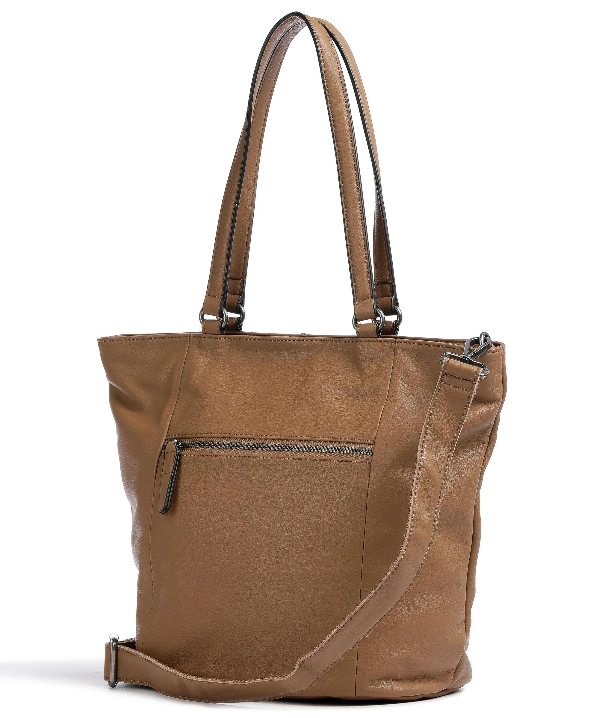  FredsBruder FB Borsa shopper pelle granulata noce  