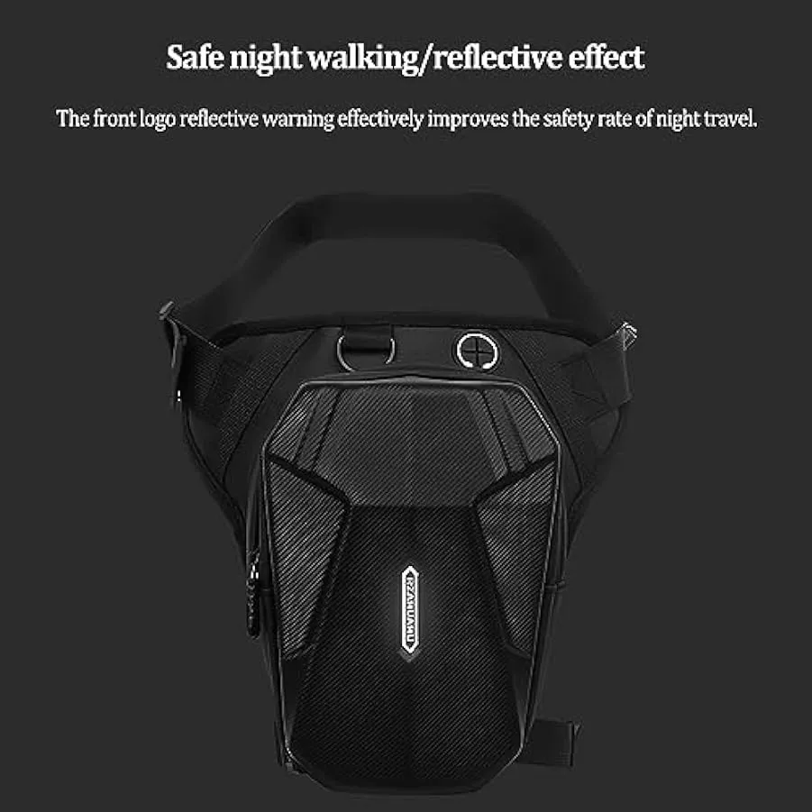 Fulenyi Borsa da moto – Borsa da coscia con cinturino per gamba, borsa da moto, borsa da gamba cadente, borsa a tracolla imperme