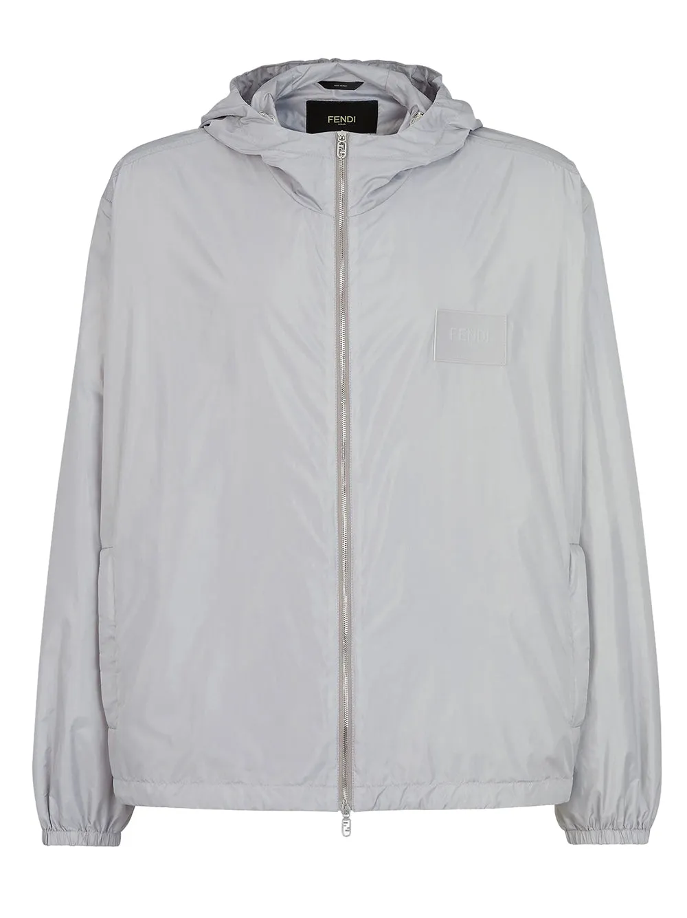 Giacca a vento in nylon grigio