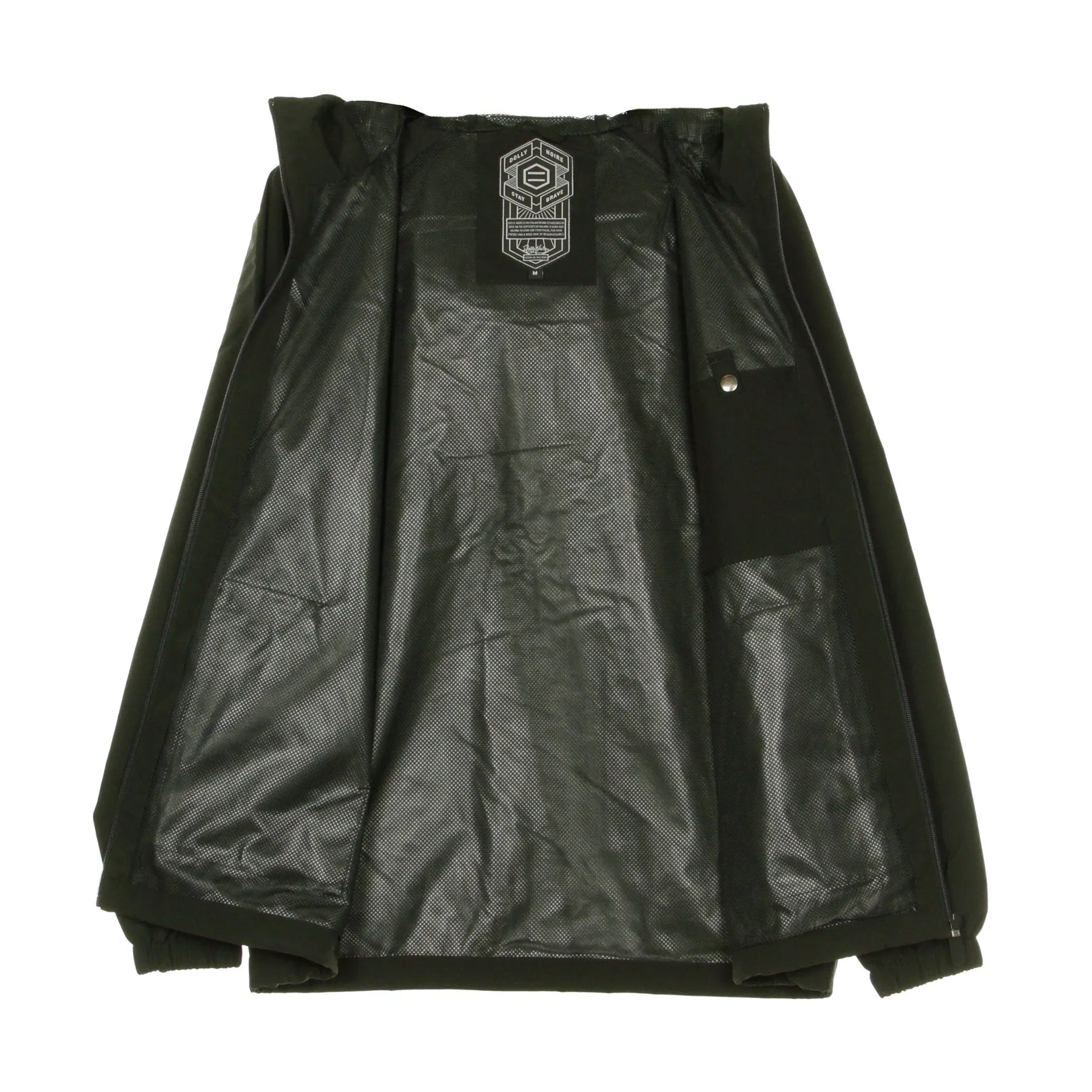Giacca a Vento Uomo Full Zip Light Black