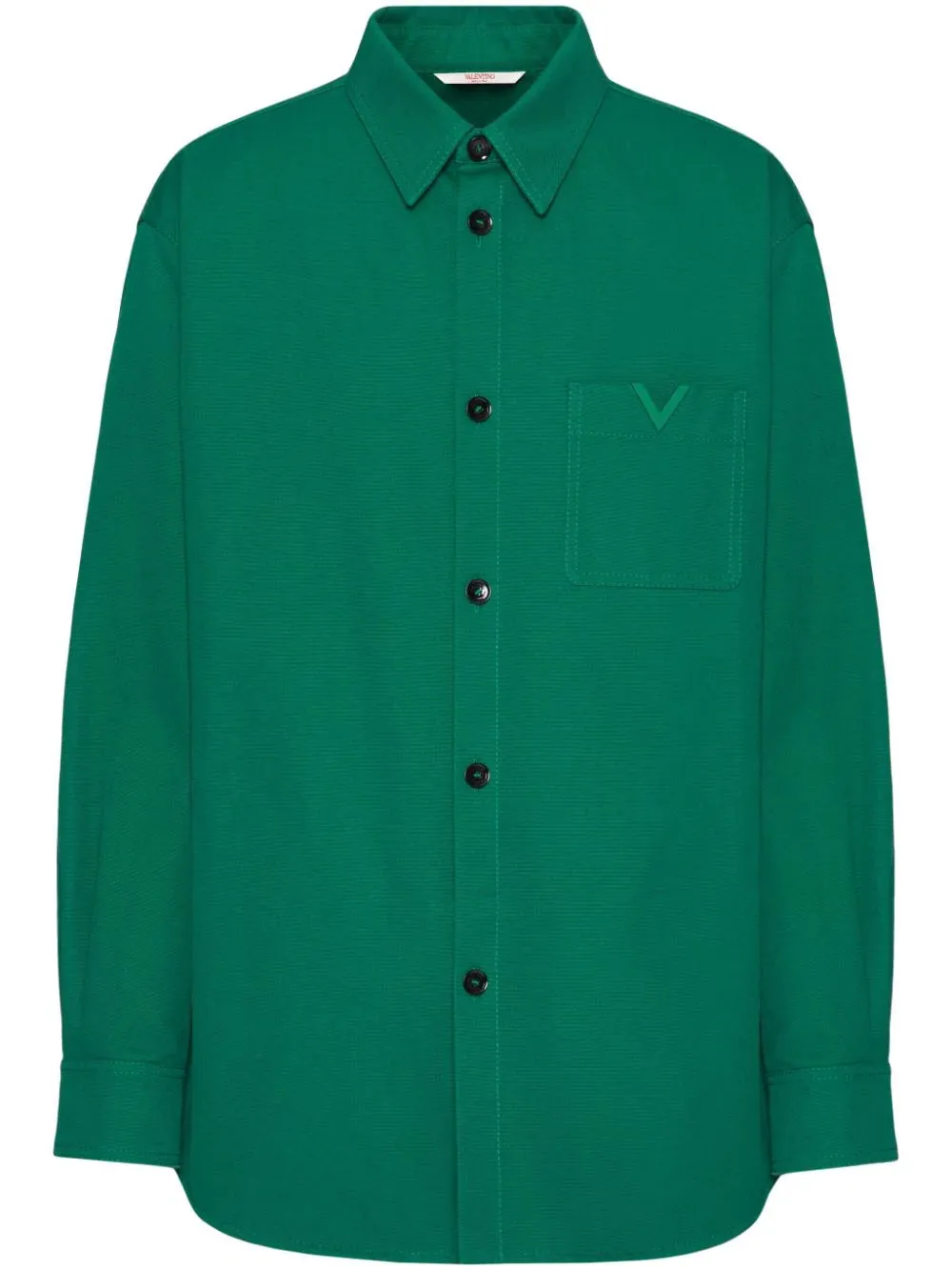 Giacca camicia con V Detail gommata