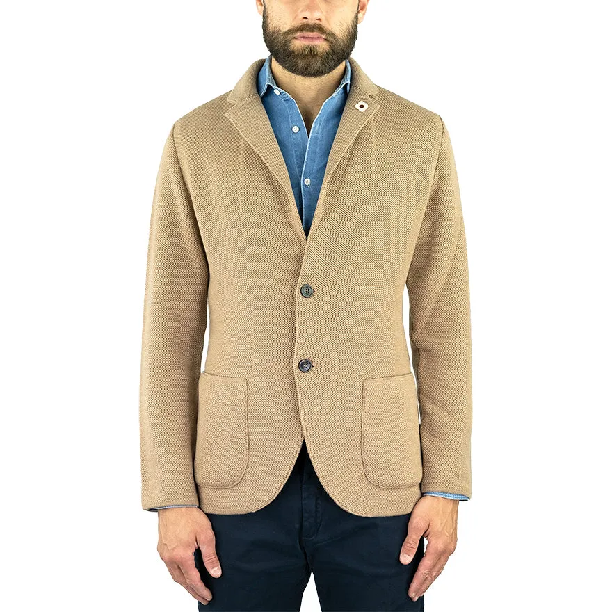 Giacca in Maglia LARDINI Sabbia